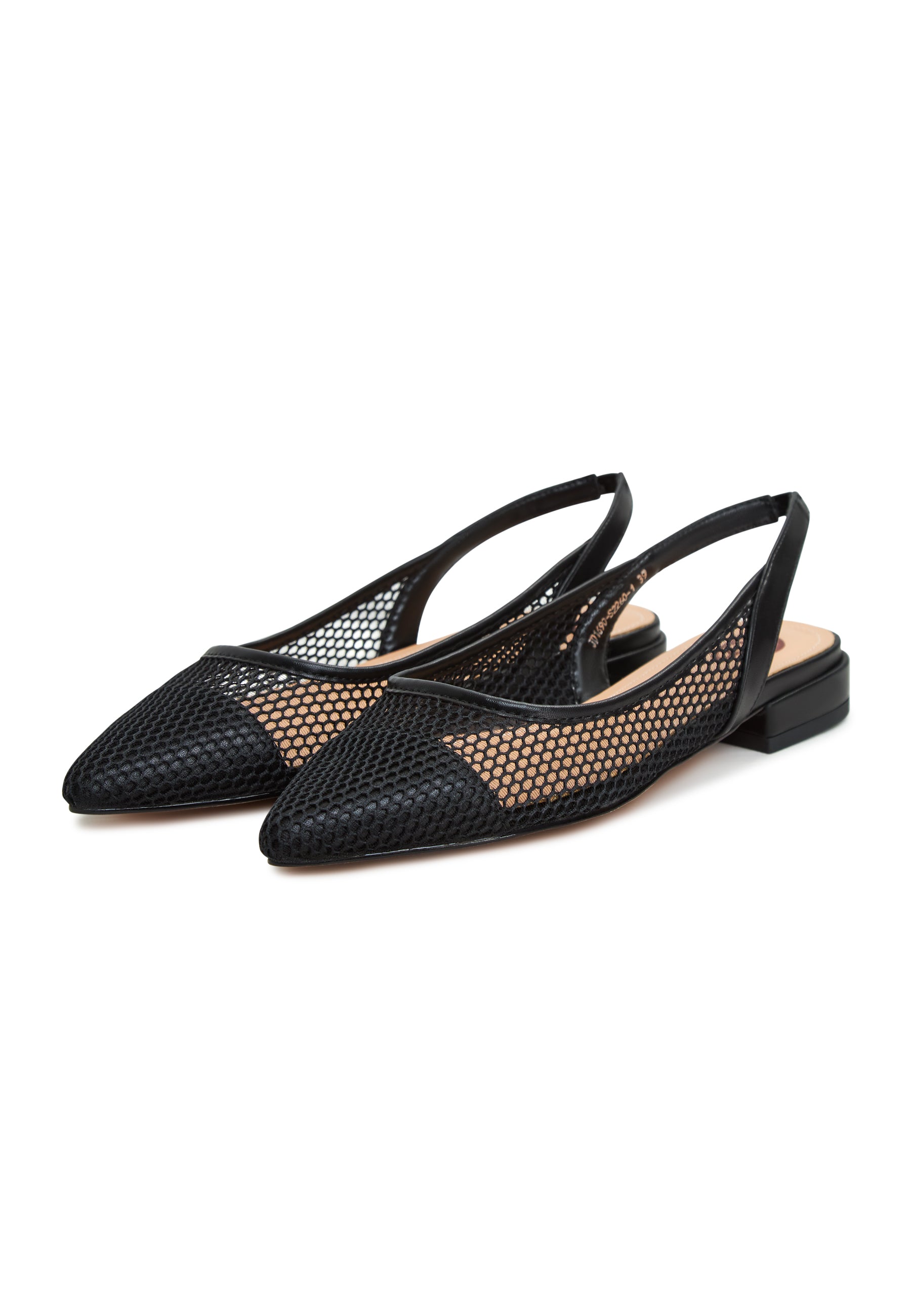 Czółenka baletowe Slingback Cira- Czarne