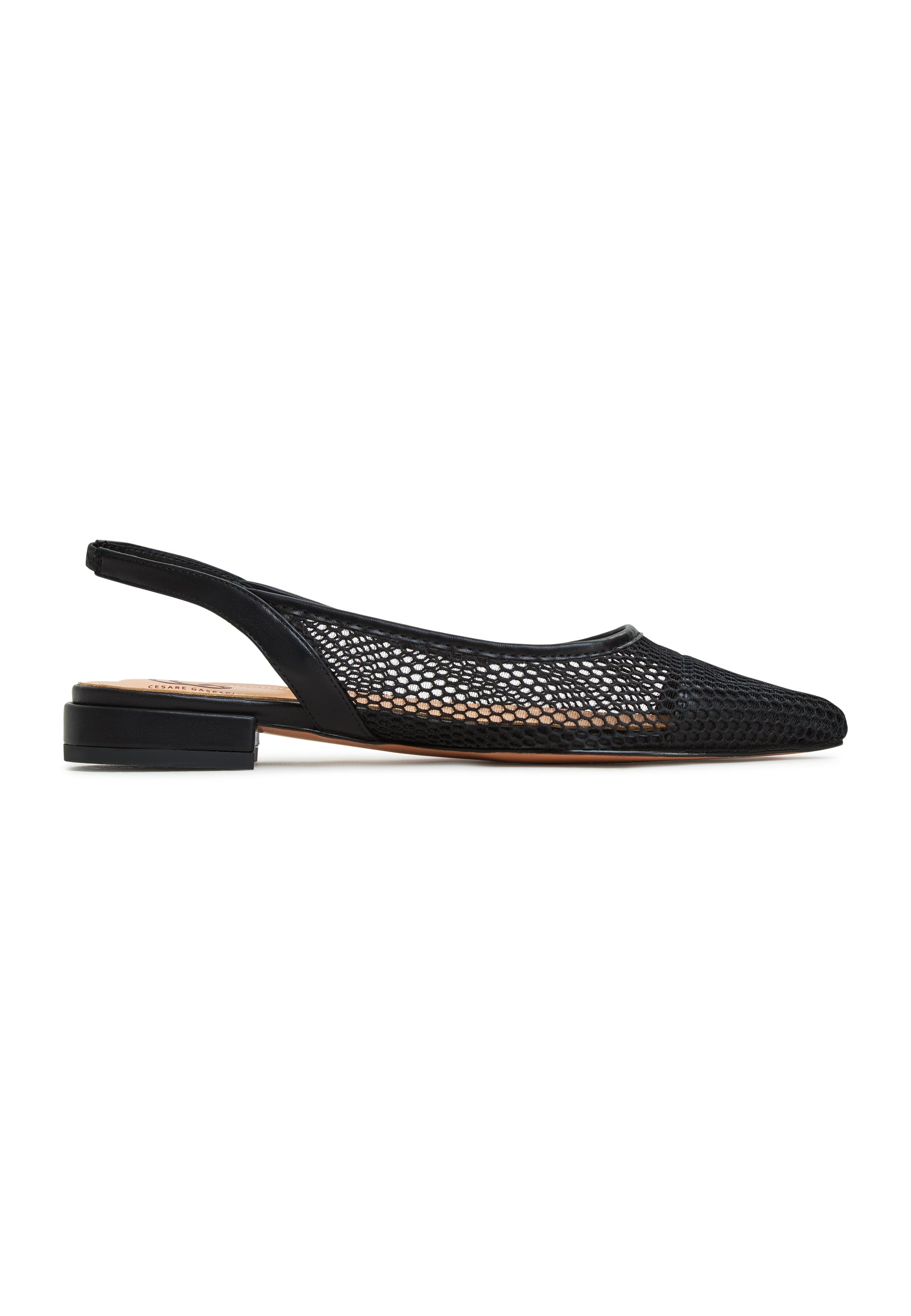 Czółenka baletowe Slingback Cira- Czarne