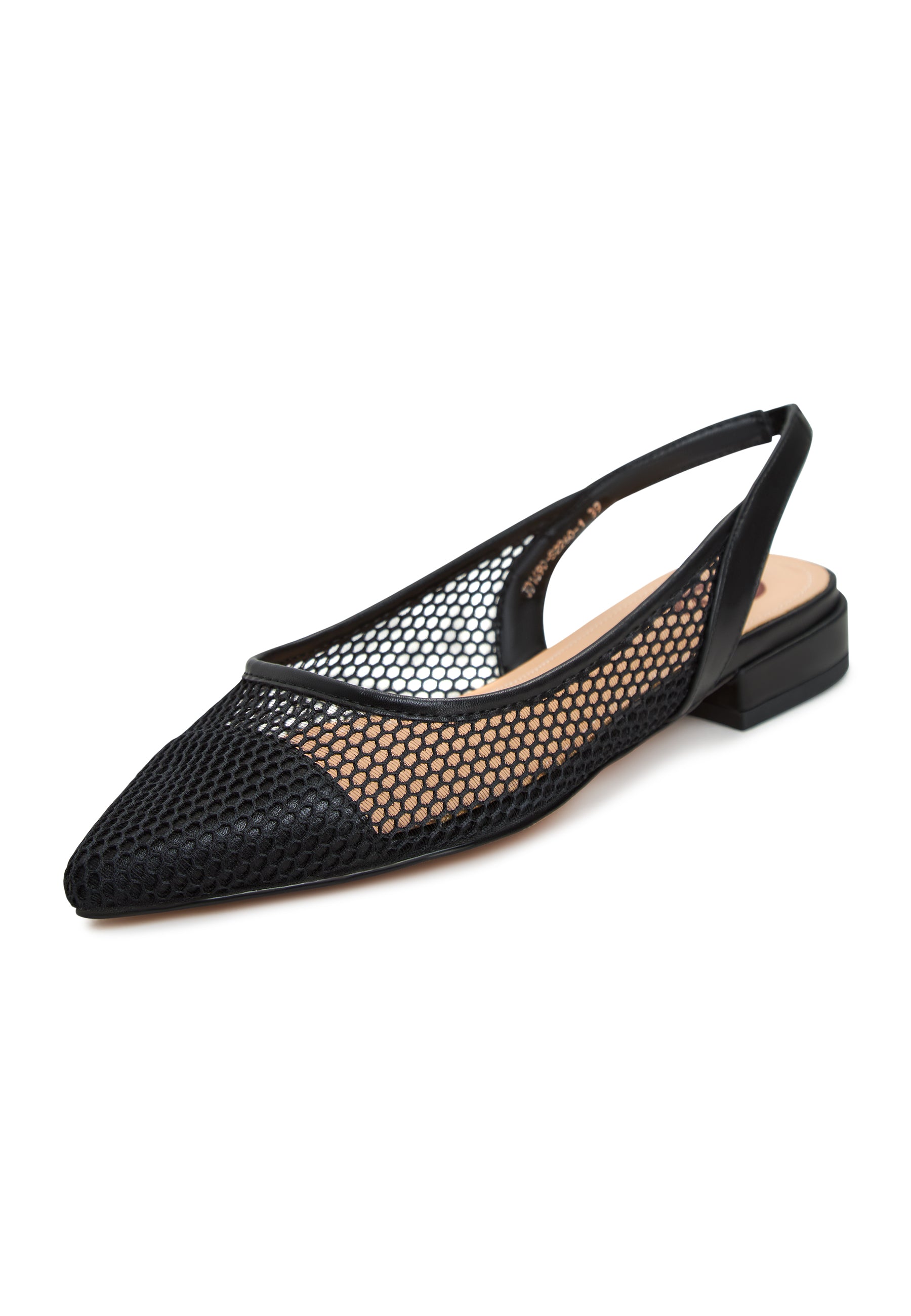 Czółenka baletowe Slingback Cira- Czarne