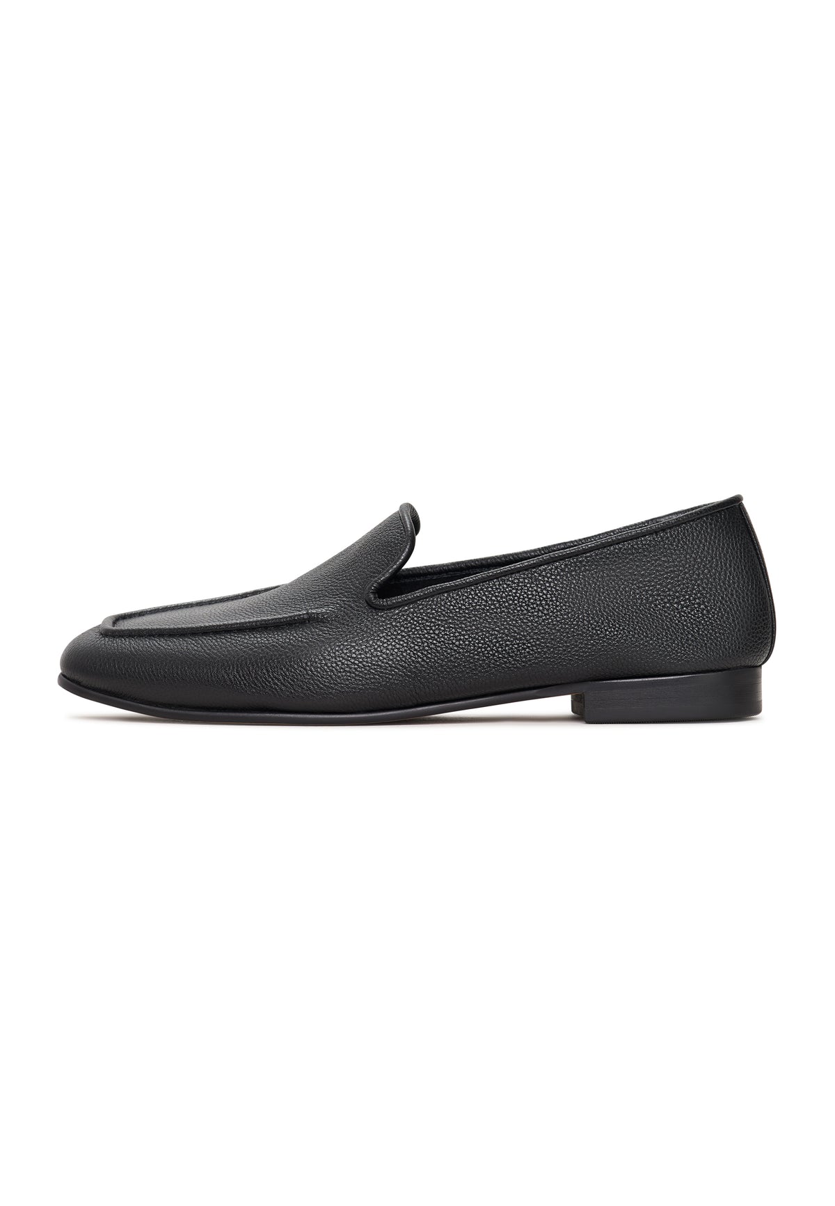 Leather Luxe Slip-Ons - Black