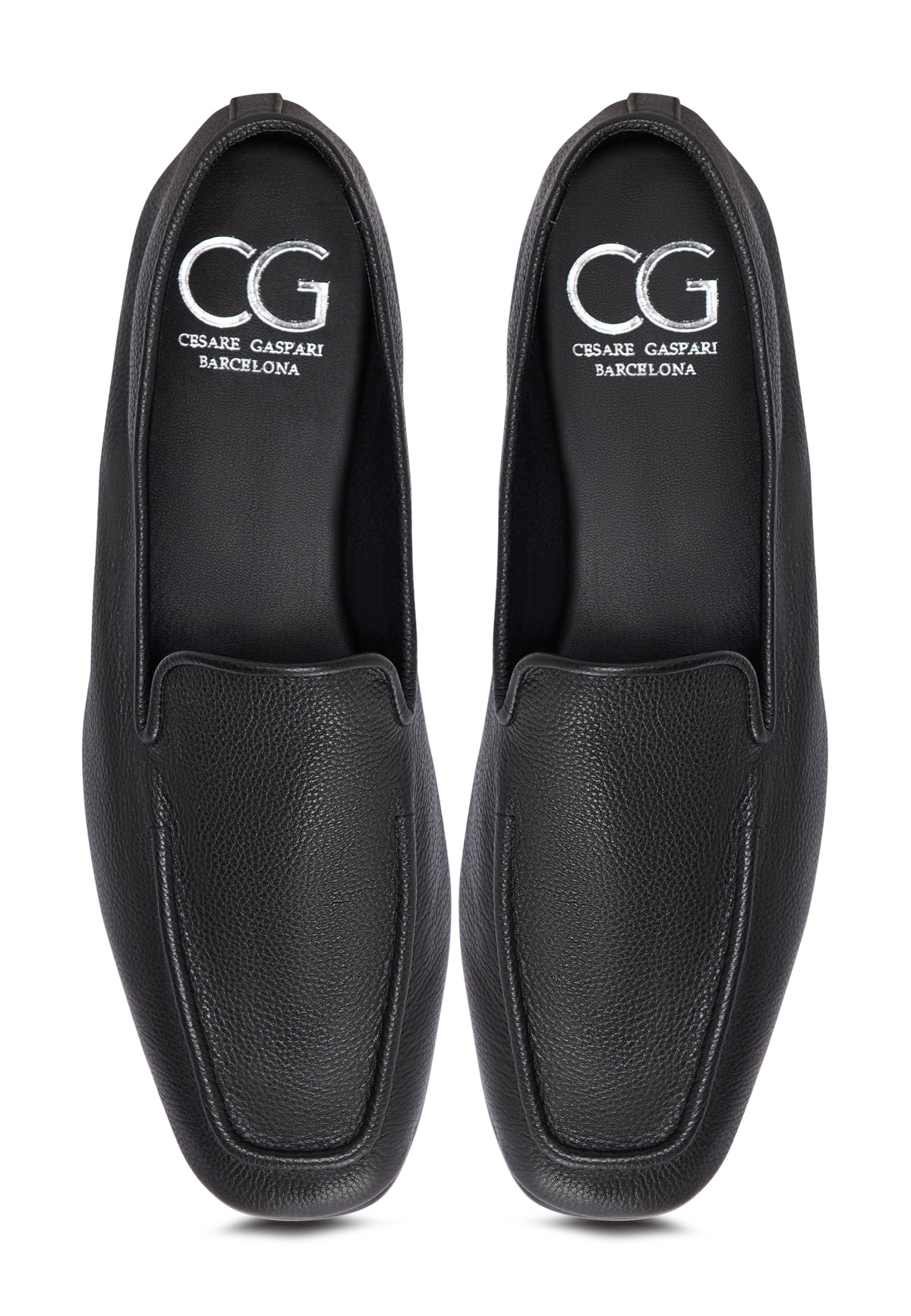 Leather Luxe Slip-Ons - Black