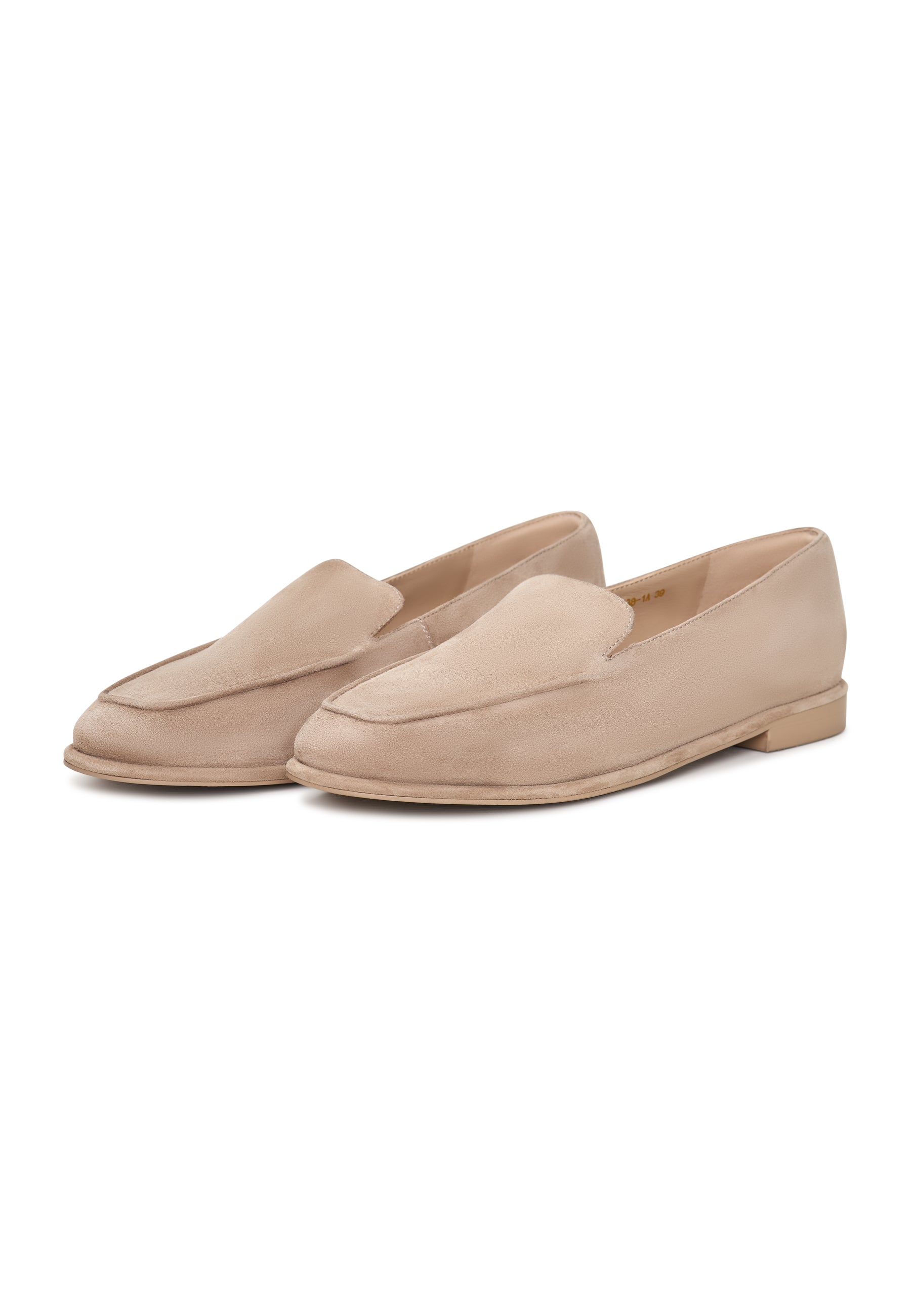 Comfort Suede Platform Loafers Clau - Beige