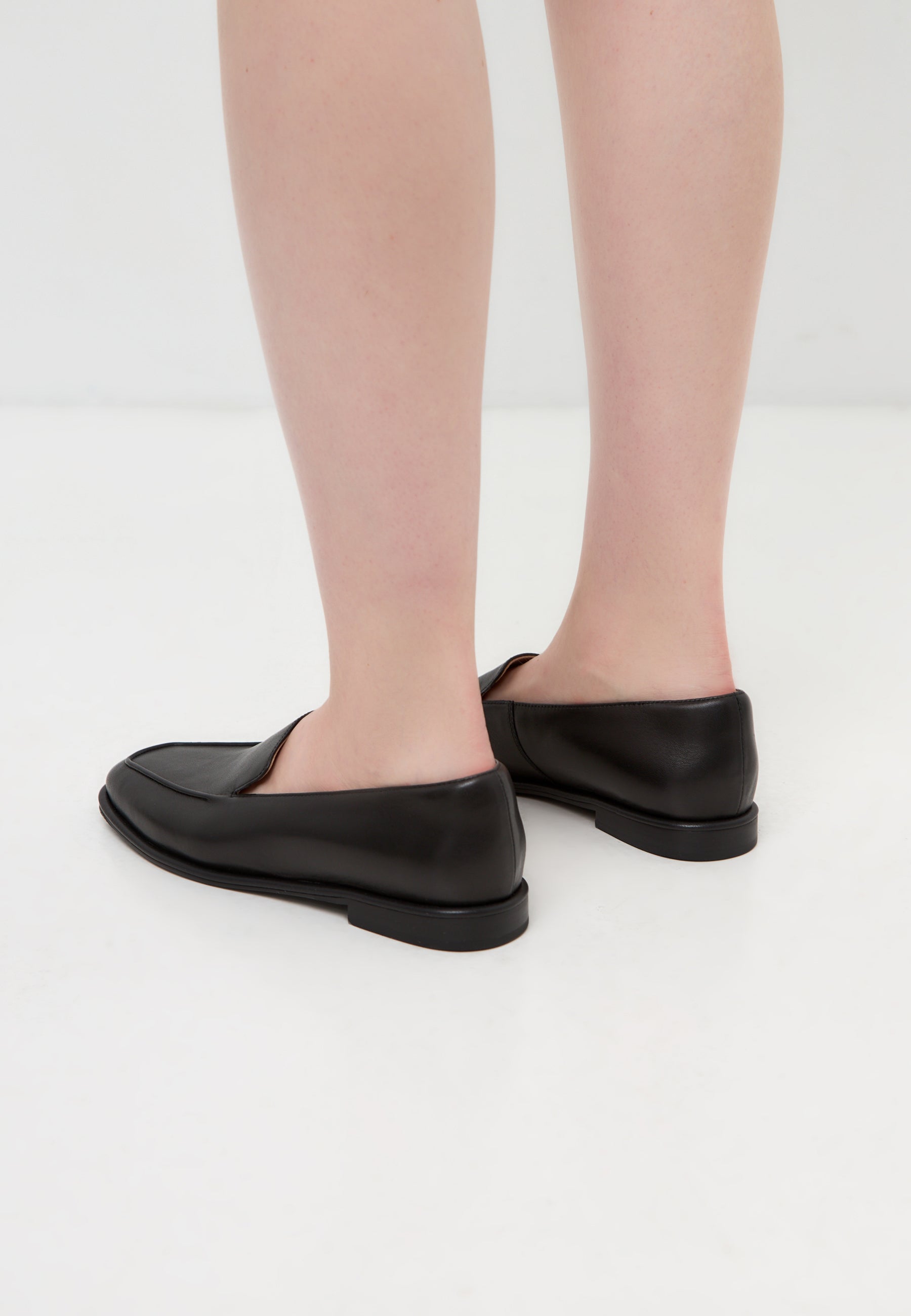 Comfort Suede Platform Loafers Clau - Black