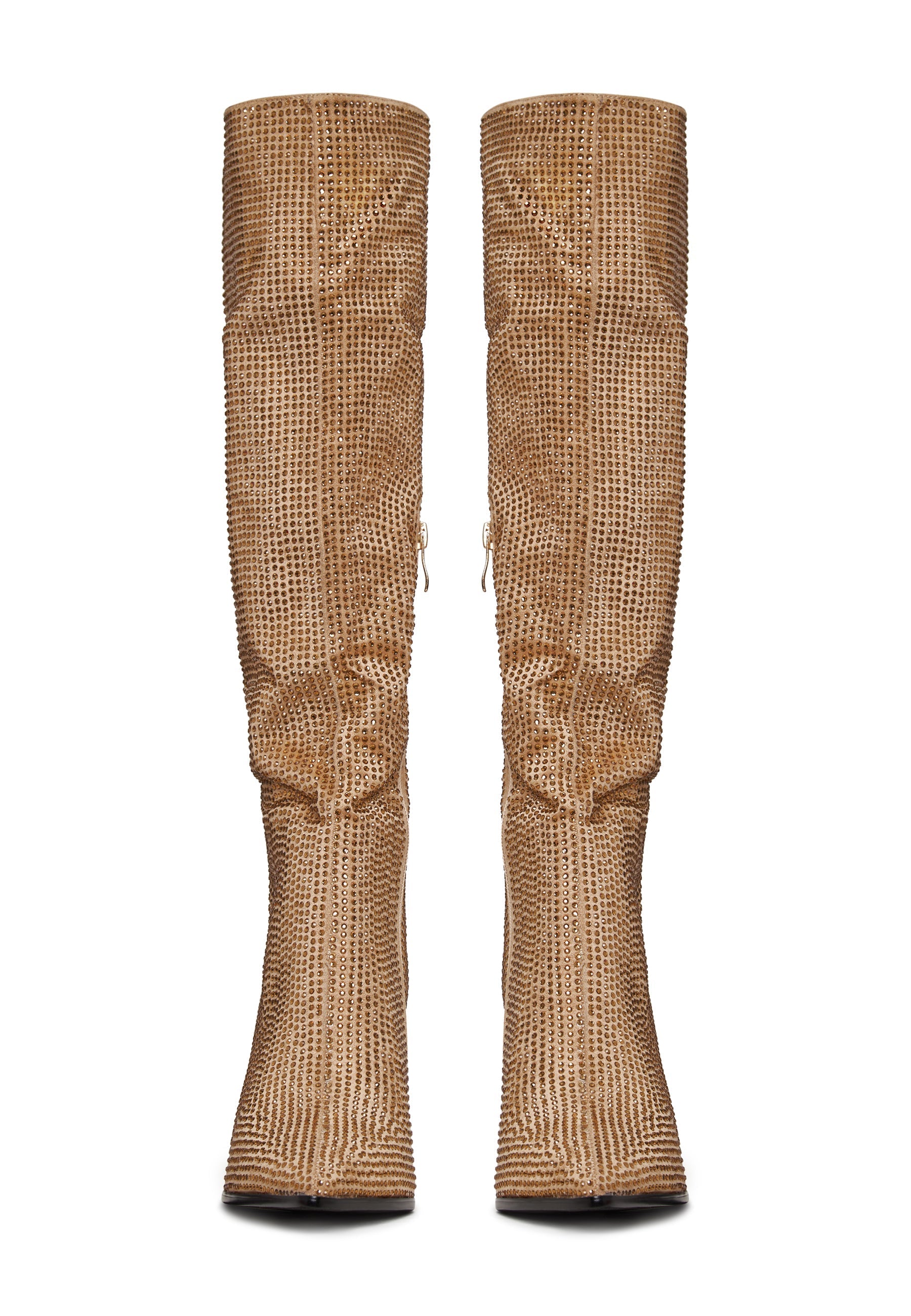 Knee-high Jewel embellishment boots - Cesare Gaspari 