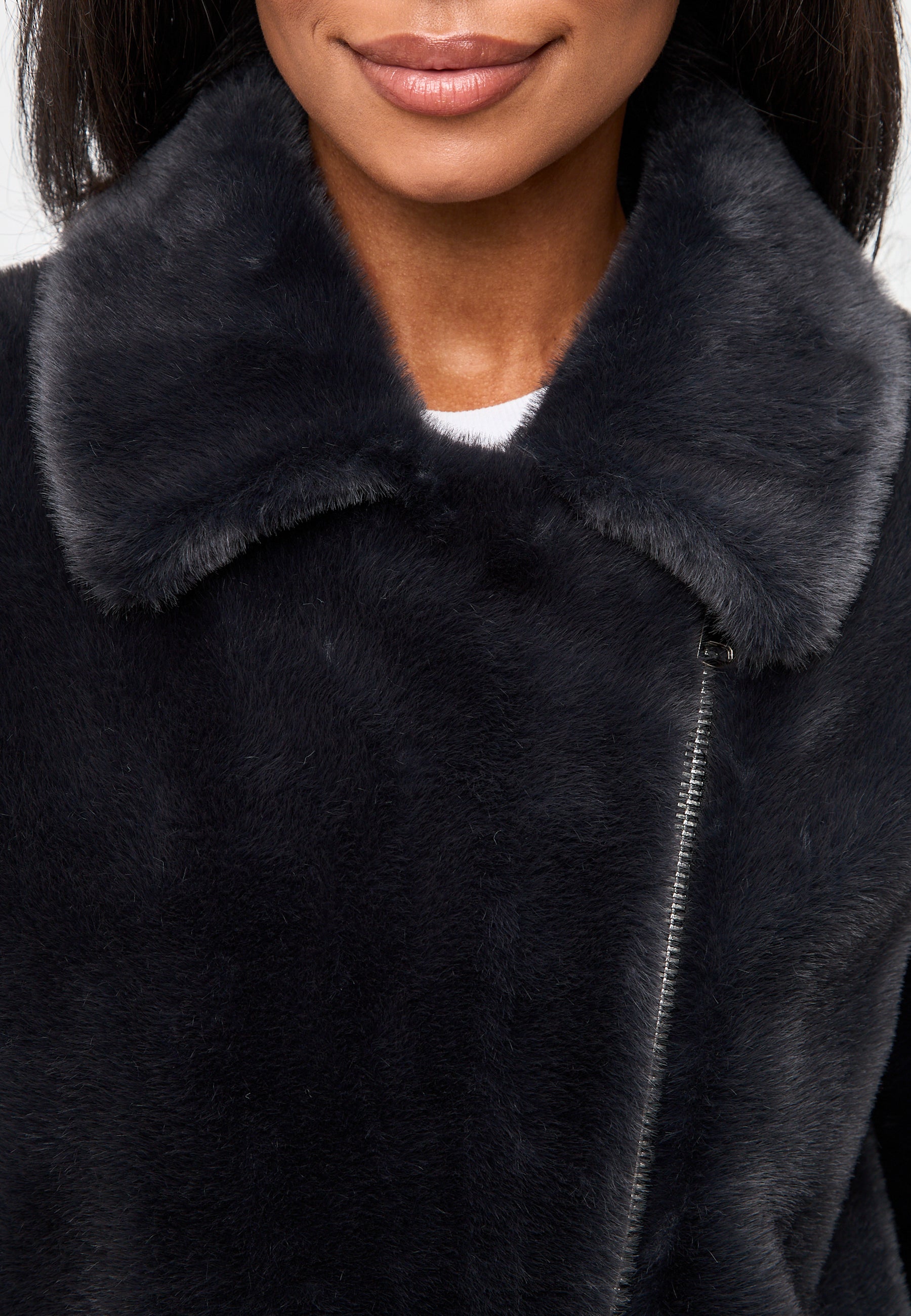 Faux Fur Coat Diana - Black