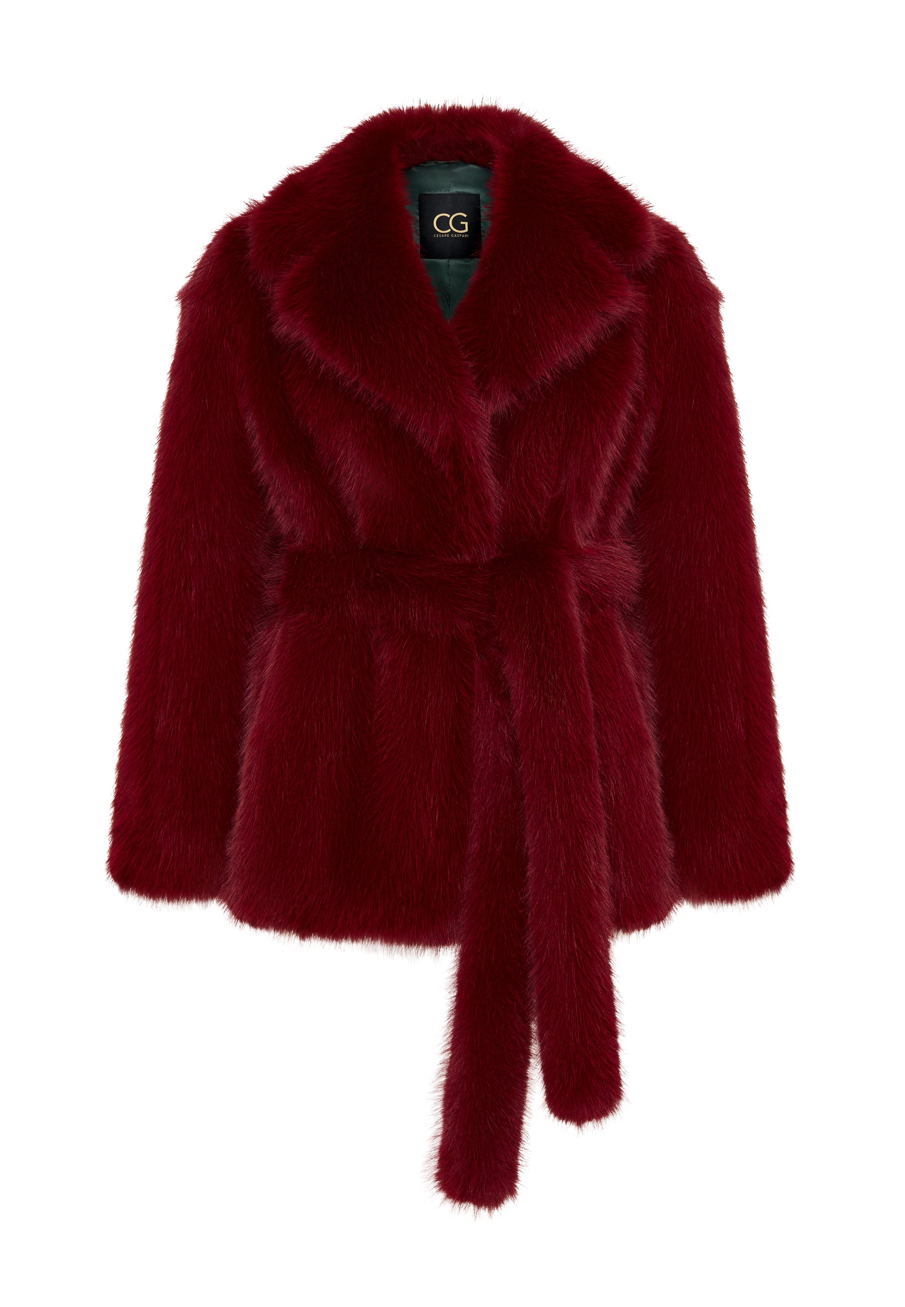 Chic Faux Fur Coat - Red