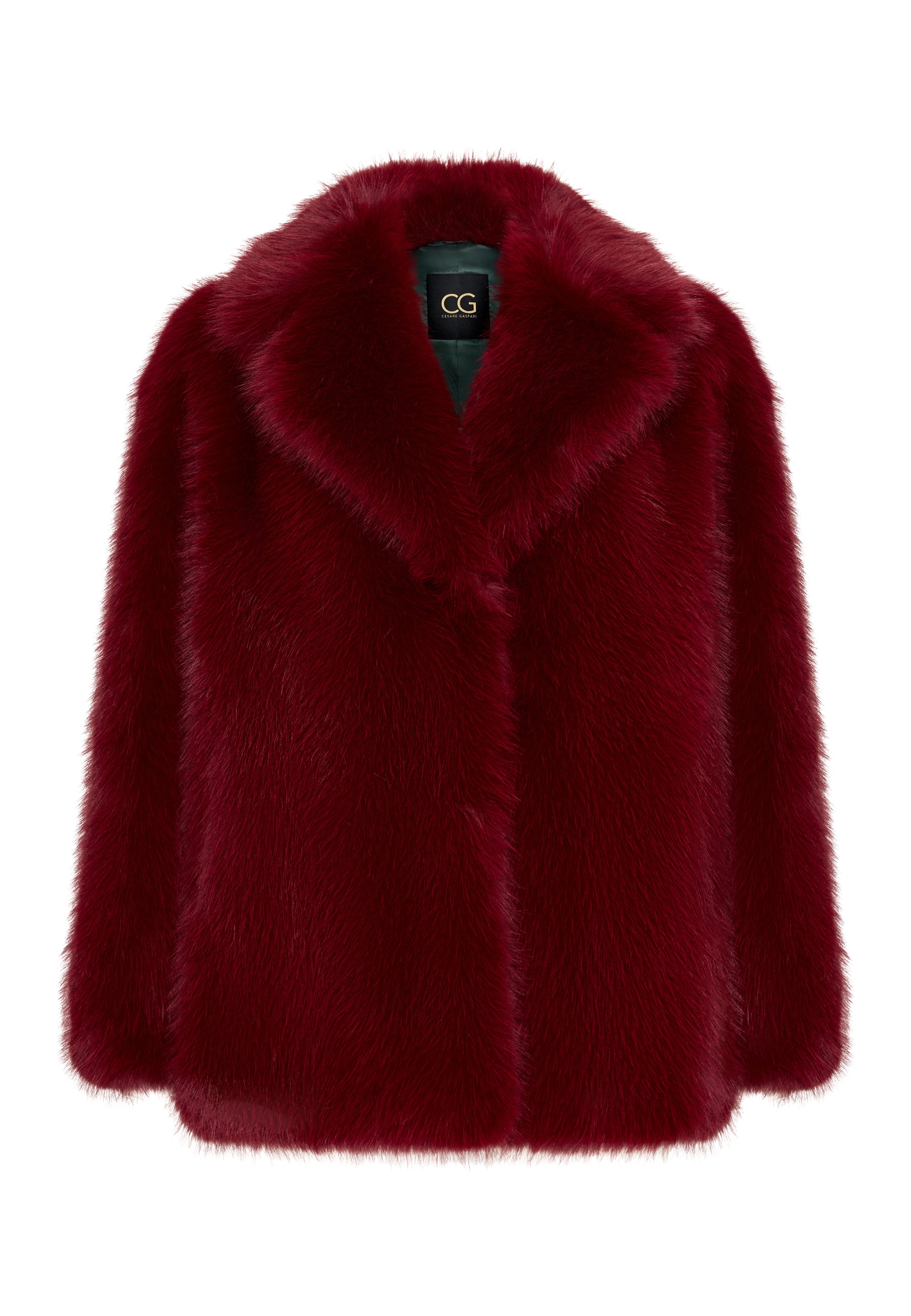 Chic Faux Fur Coat - Red