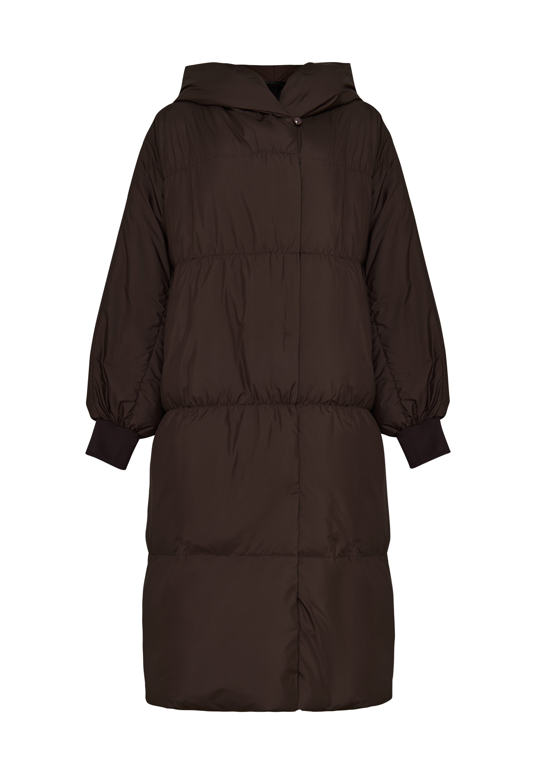 Oversized Puffer Coat - Chocolate