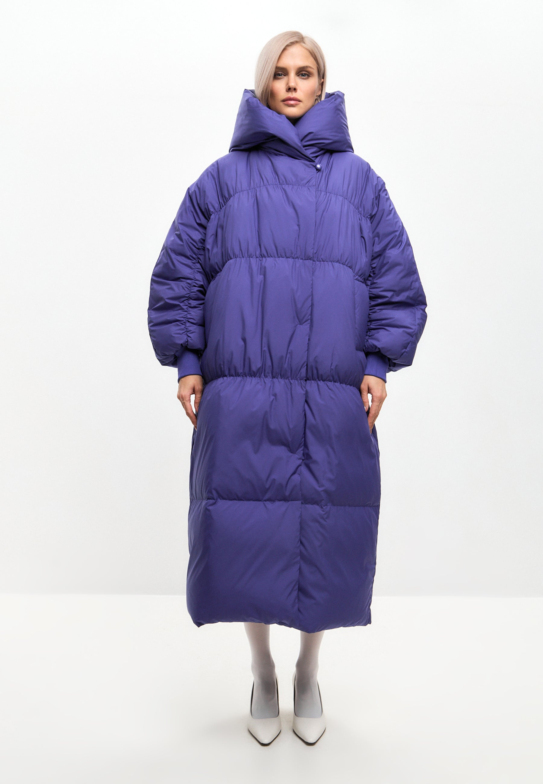 Oversized Puffer Coat - Violet