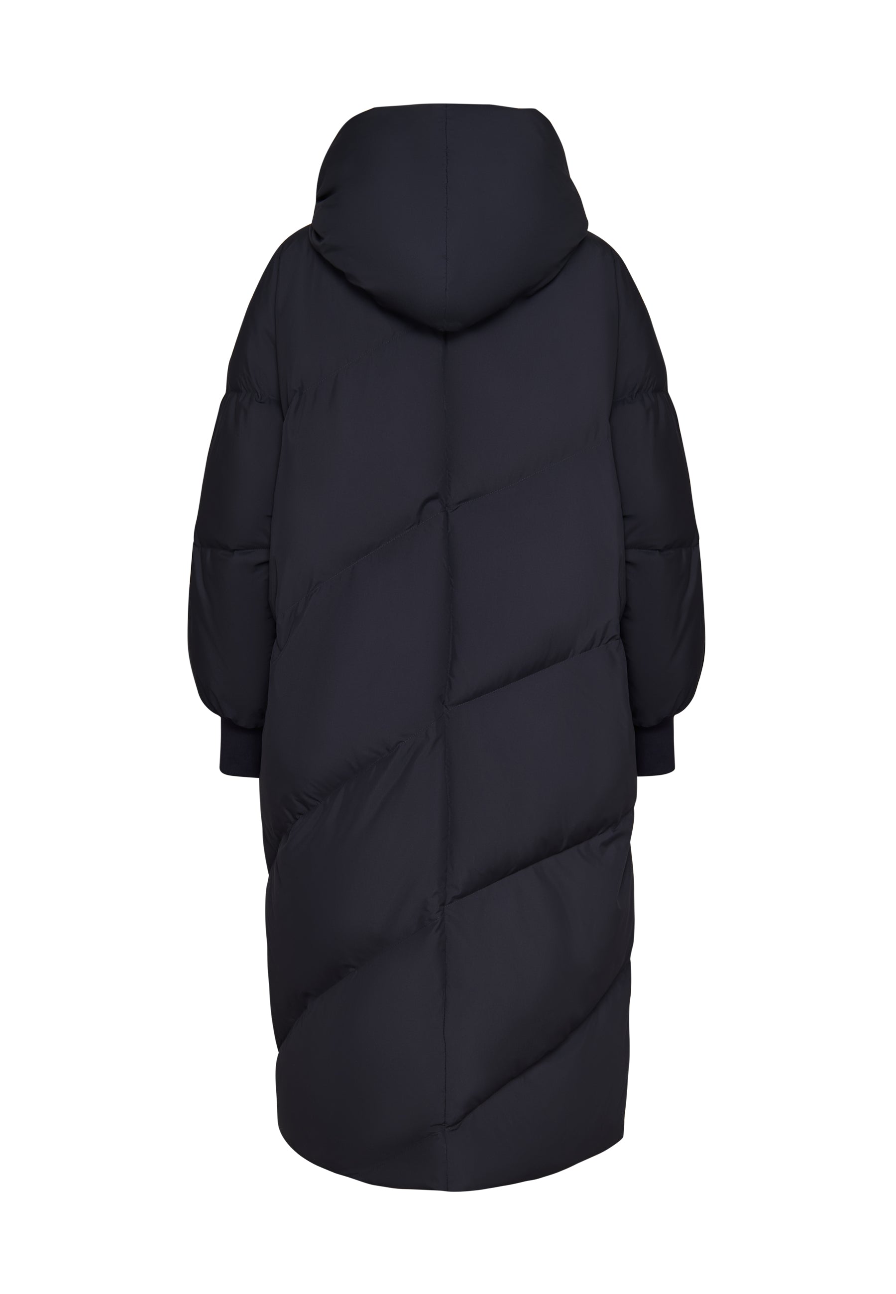 Oversized Hood Quilted Puffer Coat - Gray