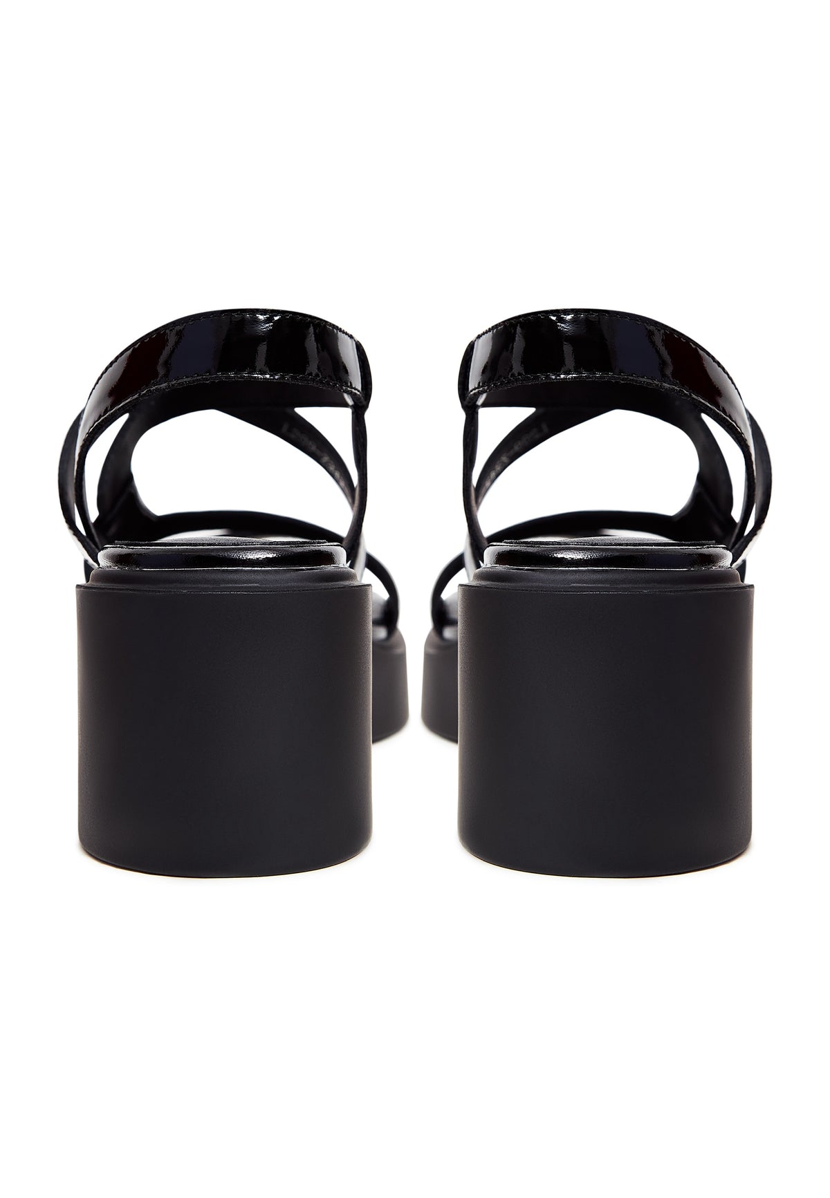 Block Heels Sandals - Black
