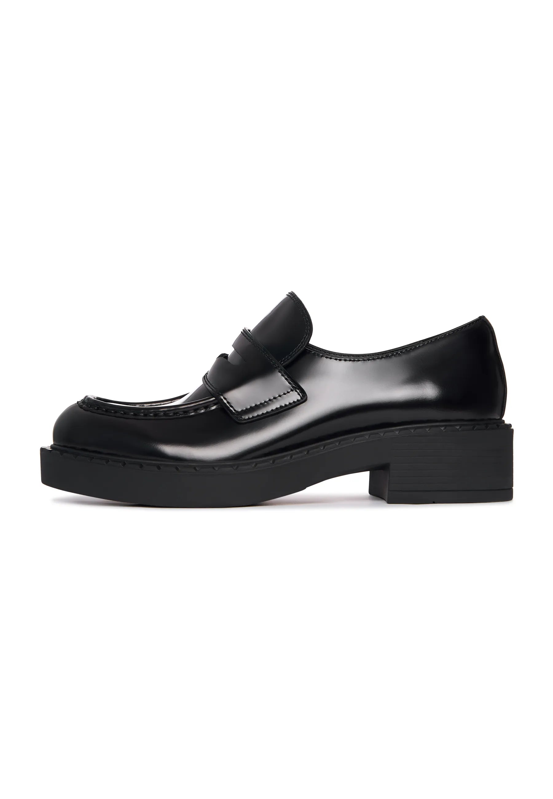 Urban Platform Penny Loafers – Black