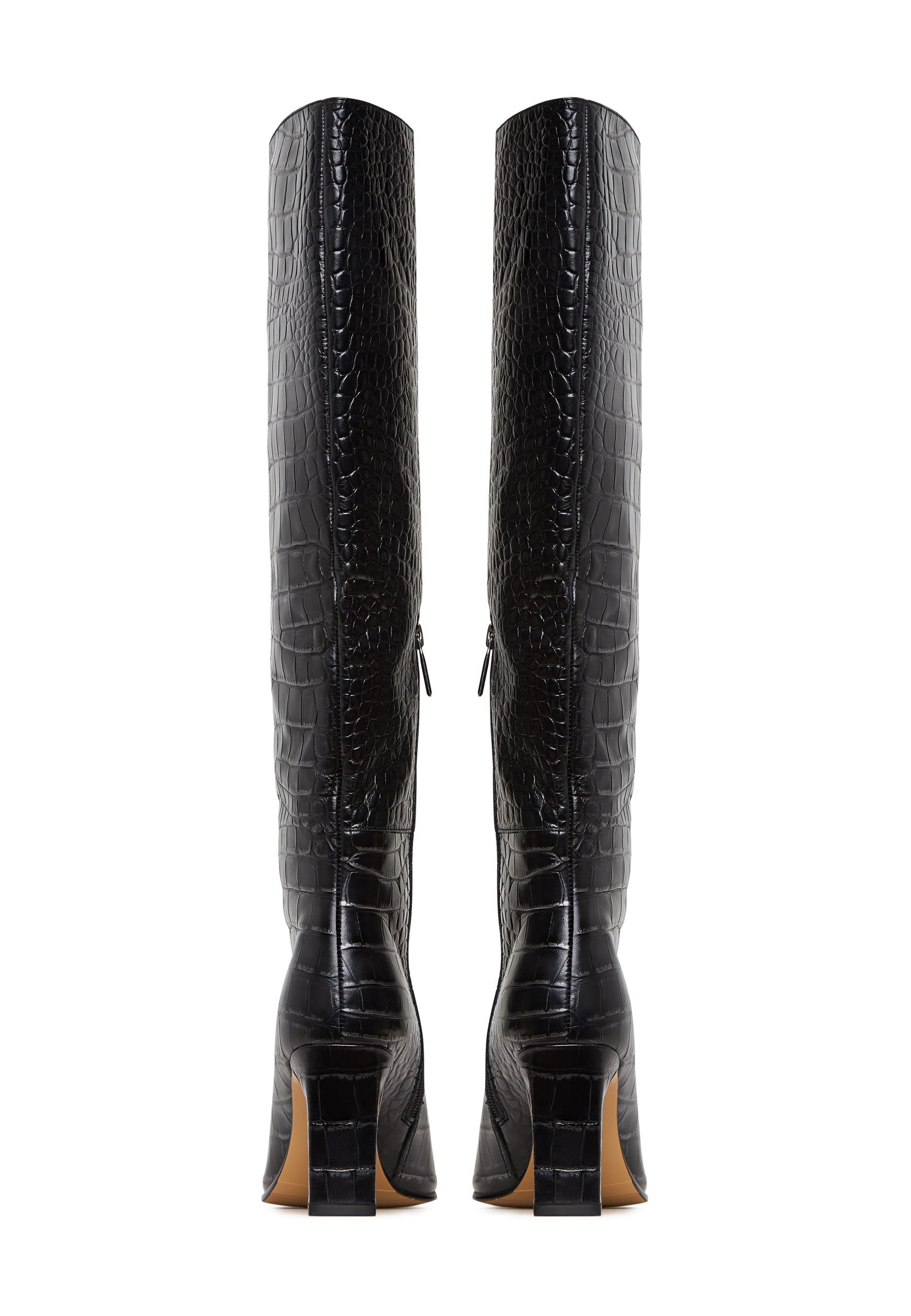 Knee-High Boots Hildi - Black Leather