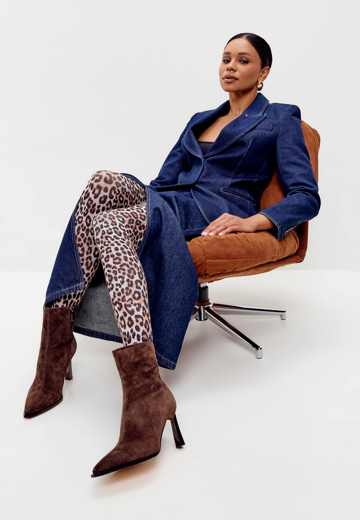 Velvet Edge Ankle Boot - Brown