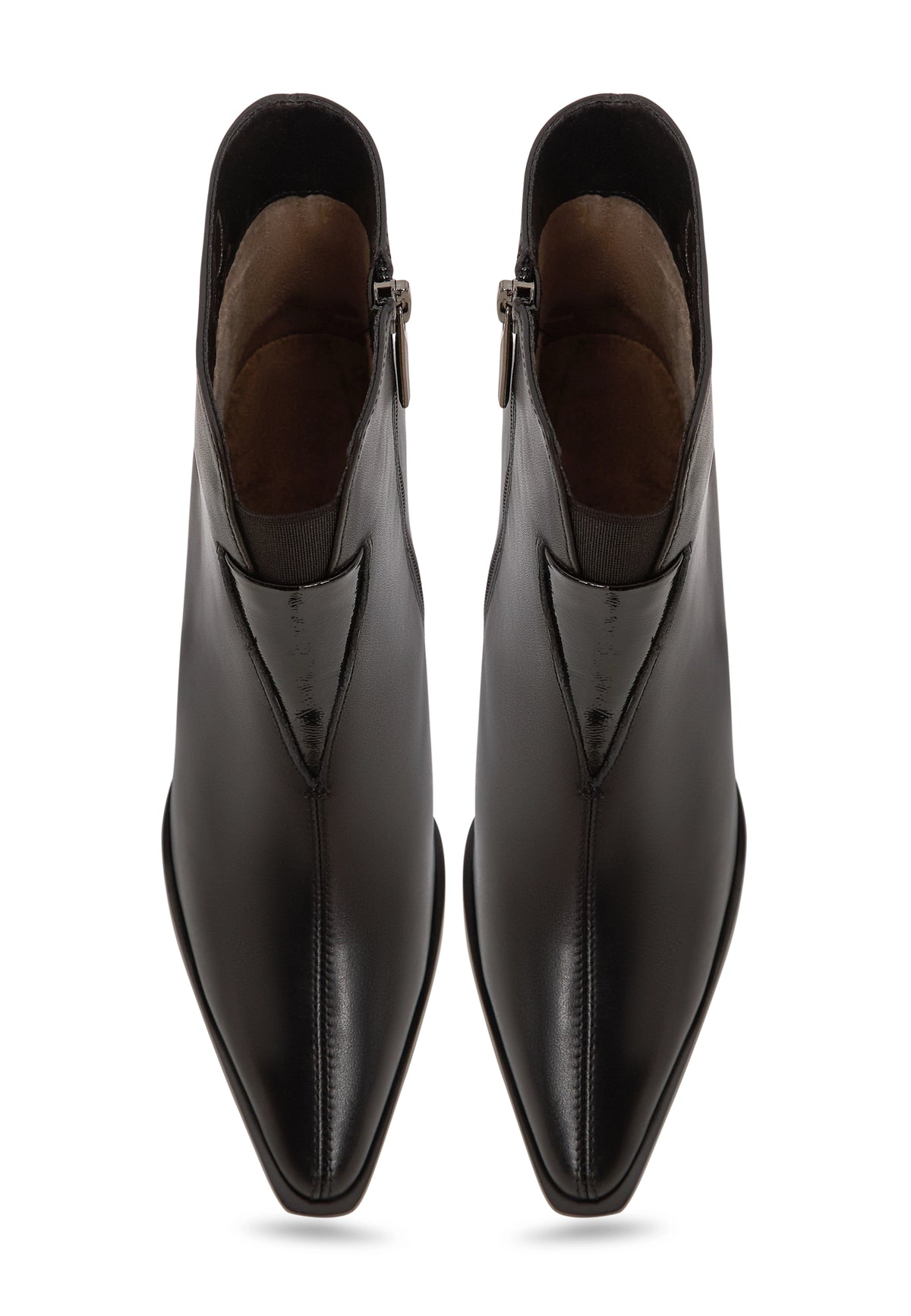 Architect Heel Leather Ankle Boot - Black