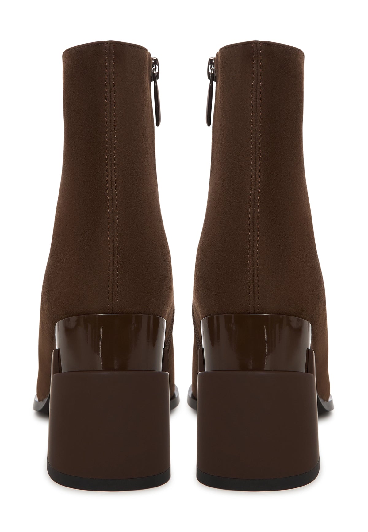 Architect Heel Leather Ankle Boot - Brown