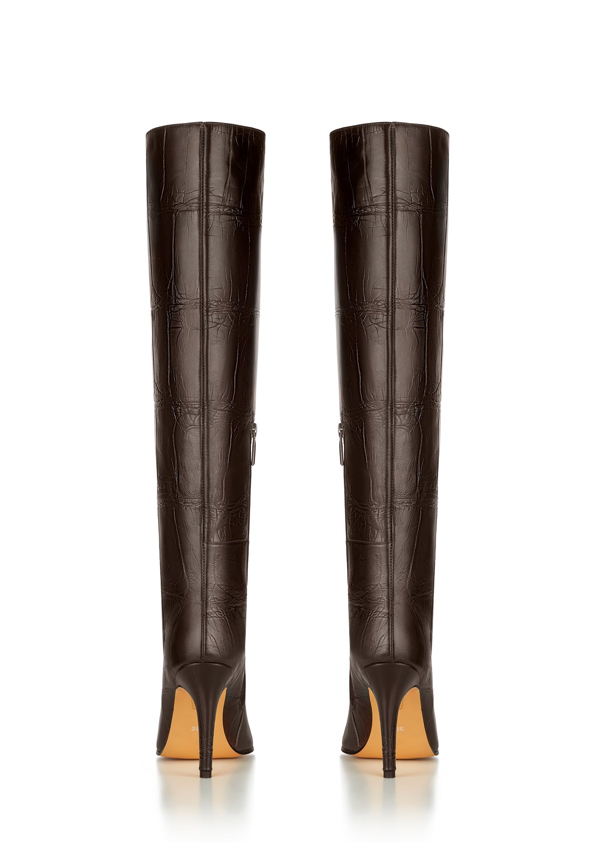 Elegante kniehohe Stiletto-Stiefel Reyna - Schwarz