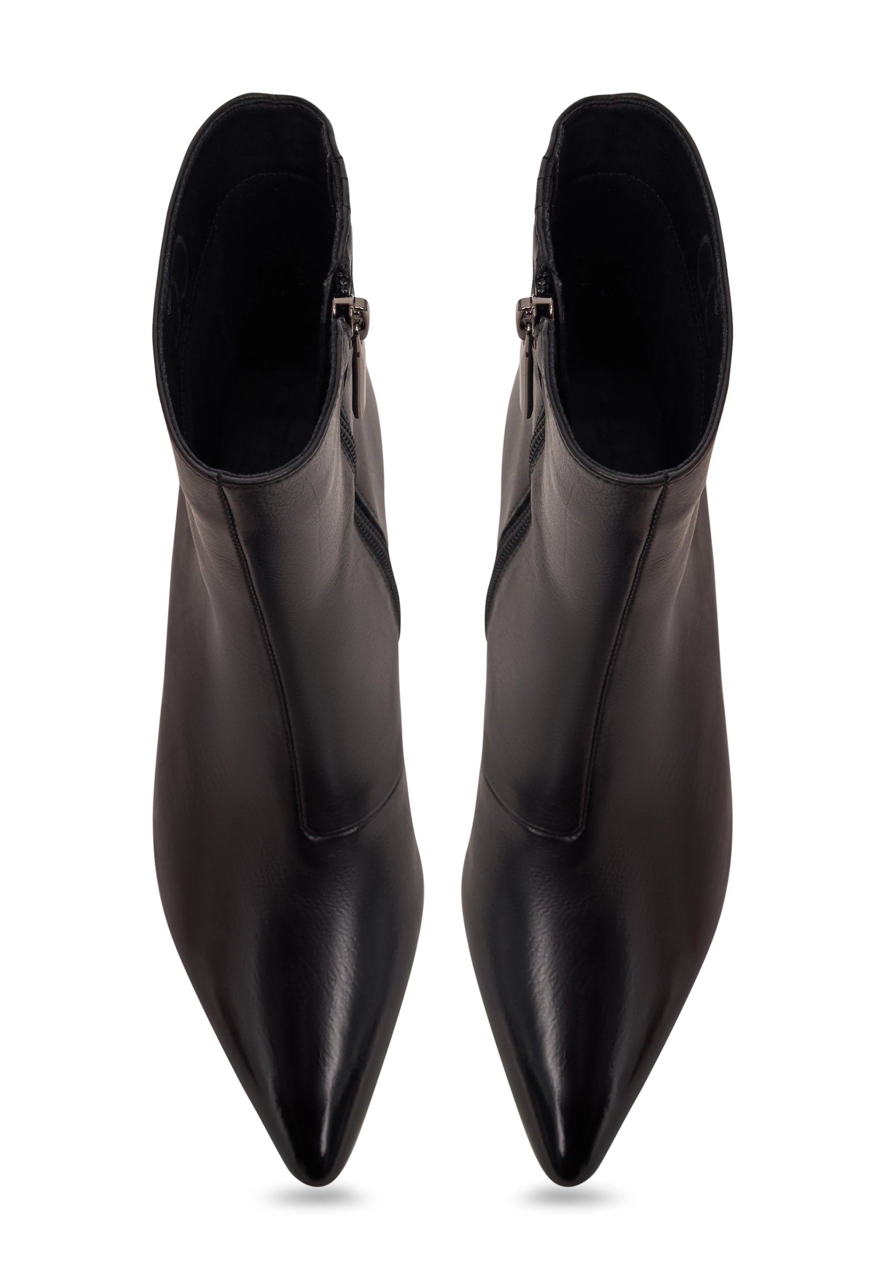 Sleek Pointed Ankle Boot with Kitten Heel