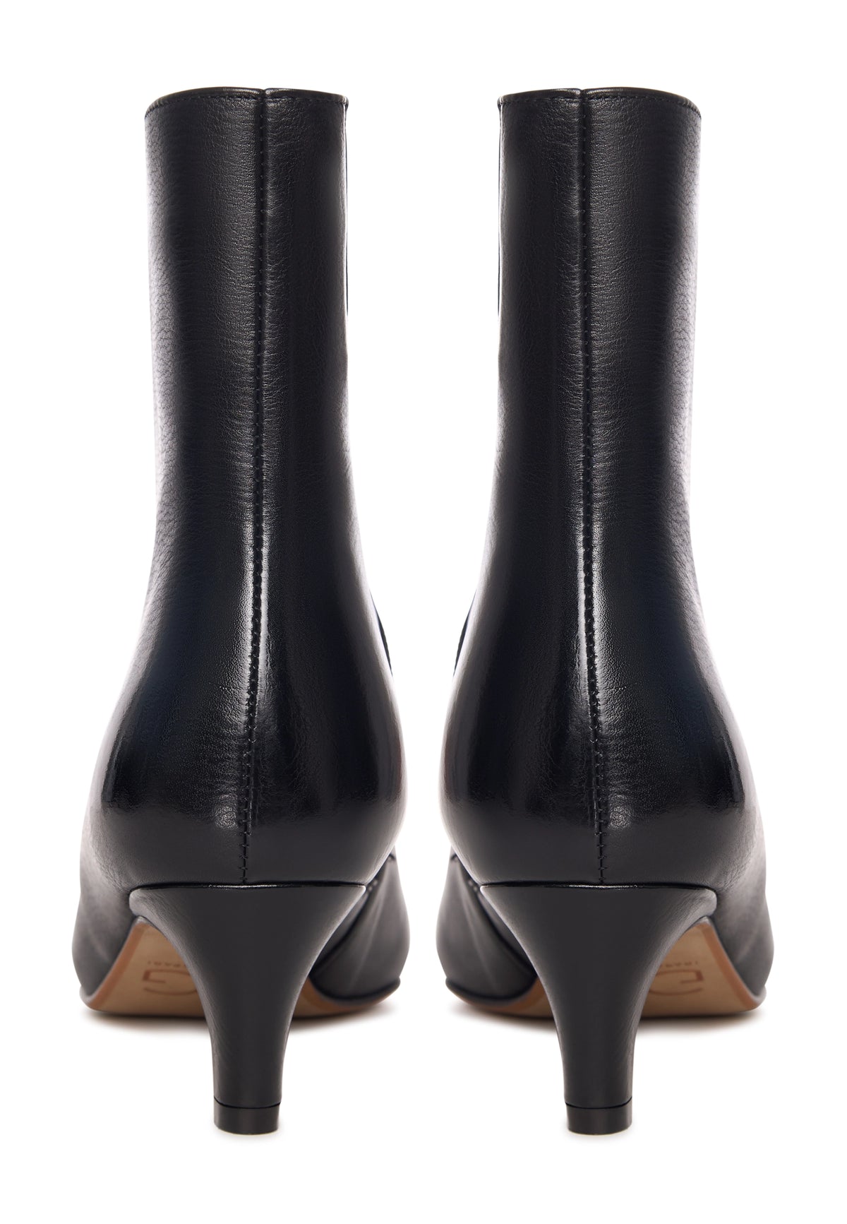 Sleek Pointed Ankle Boot with Kitten Heel