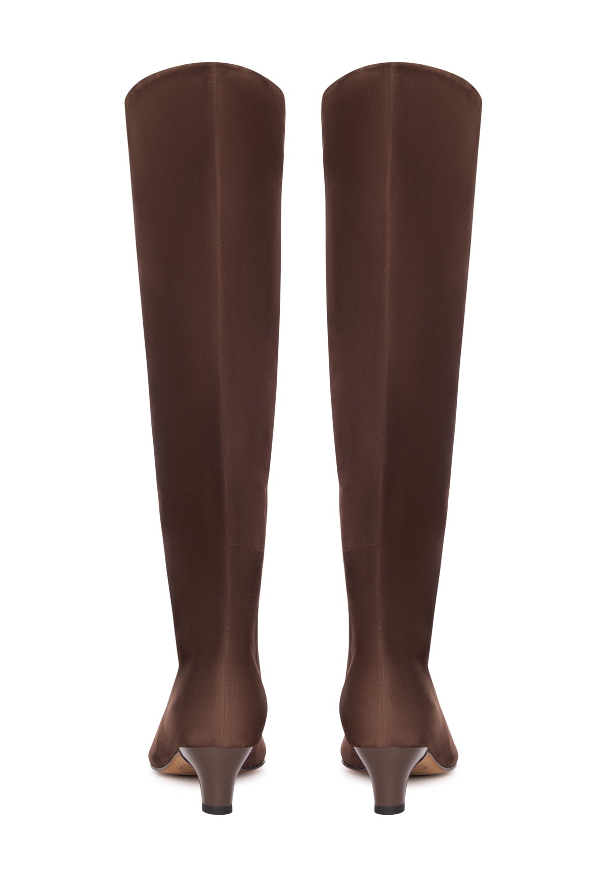 Elegant Suede Knee-High Boot - Dark Brown