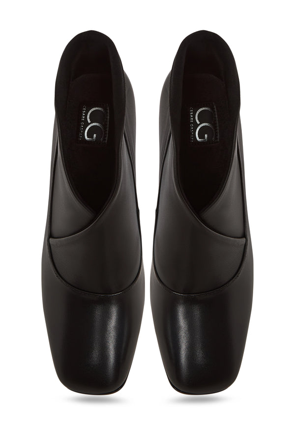 Sculpted High Vamp Ankle Shoe - Black