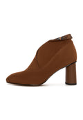 Sculpted High Vamp Ankle Shoe - Brown