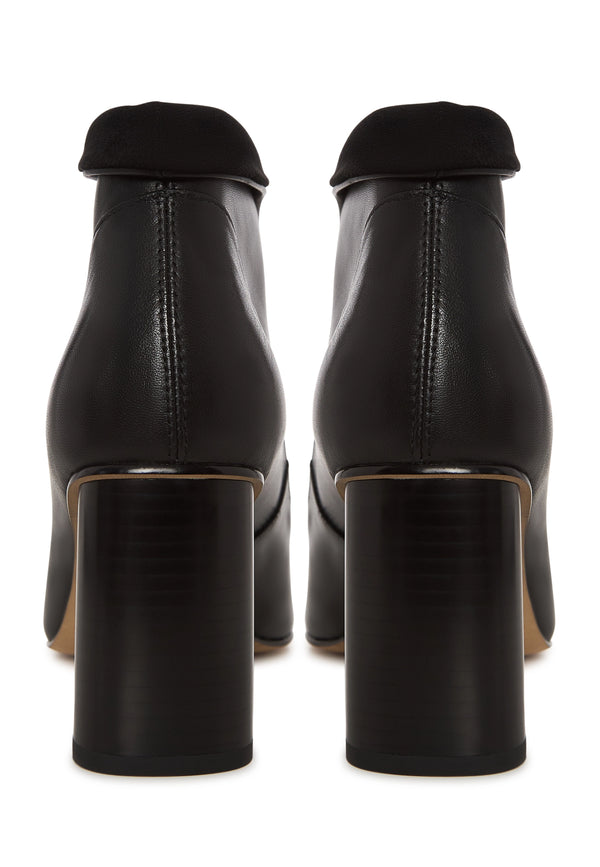 Sculpted High Vamp Ankle Shoe - Black