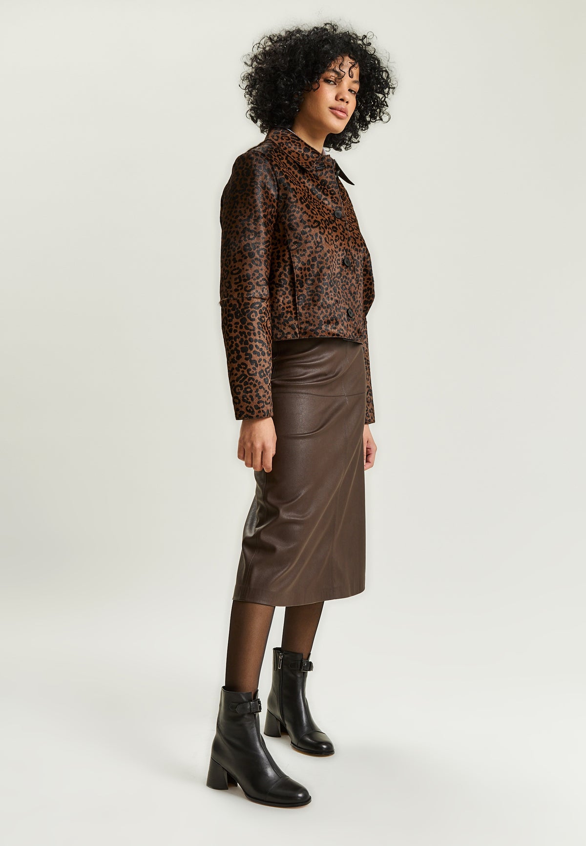 Buckle Strap Mid-Heel Boot