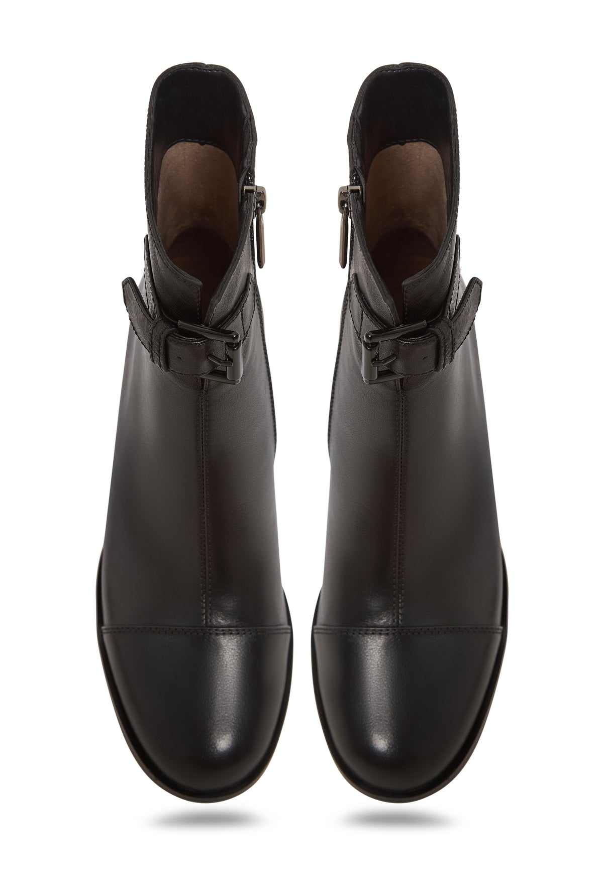 Buckle Strap Mid-Heel Boot