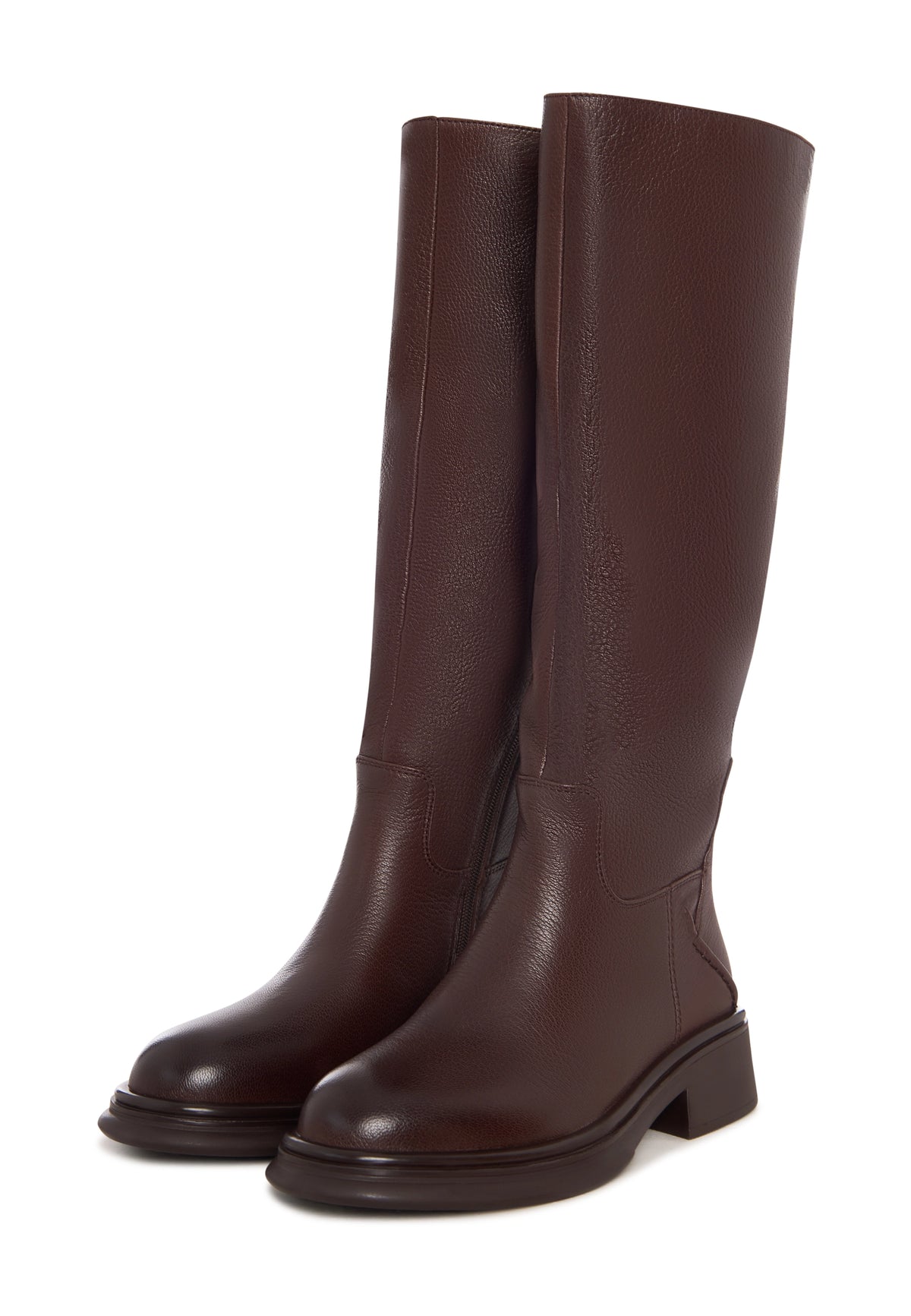 Sculpted Silhouette Riding Boot - Brown