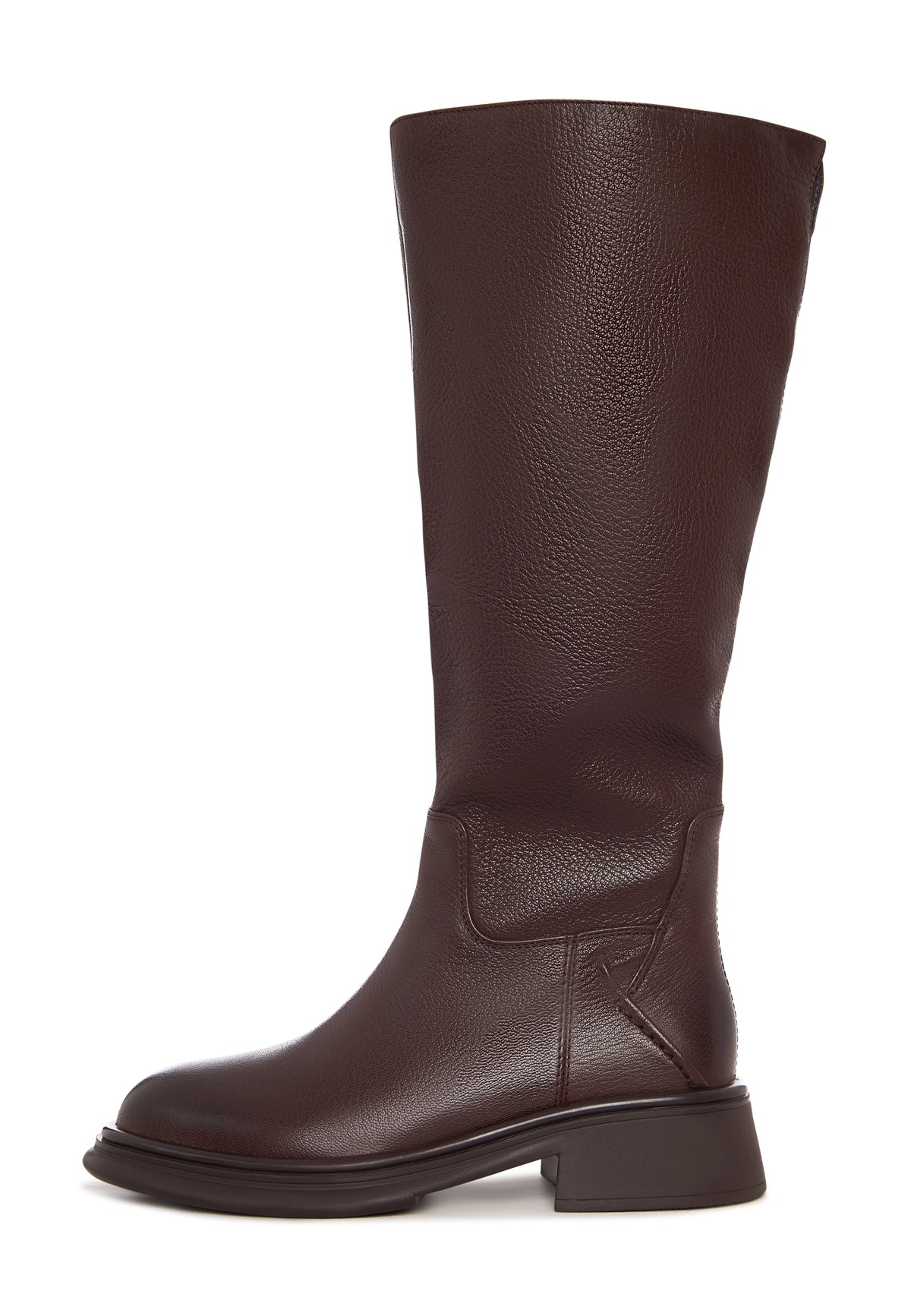 Sculpted Silhouette Riding Boot - Brown