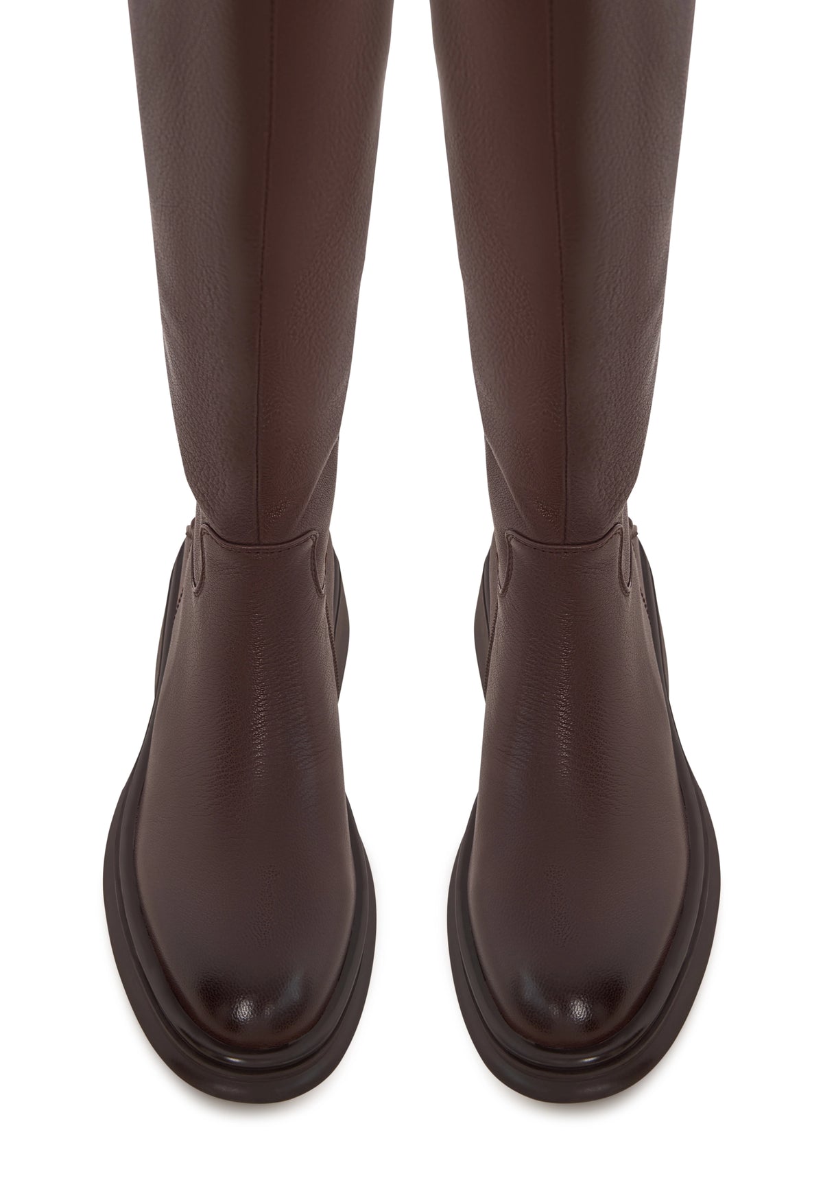 Sculpted Silhouette Riding Boot - Brown