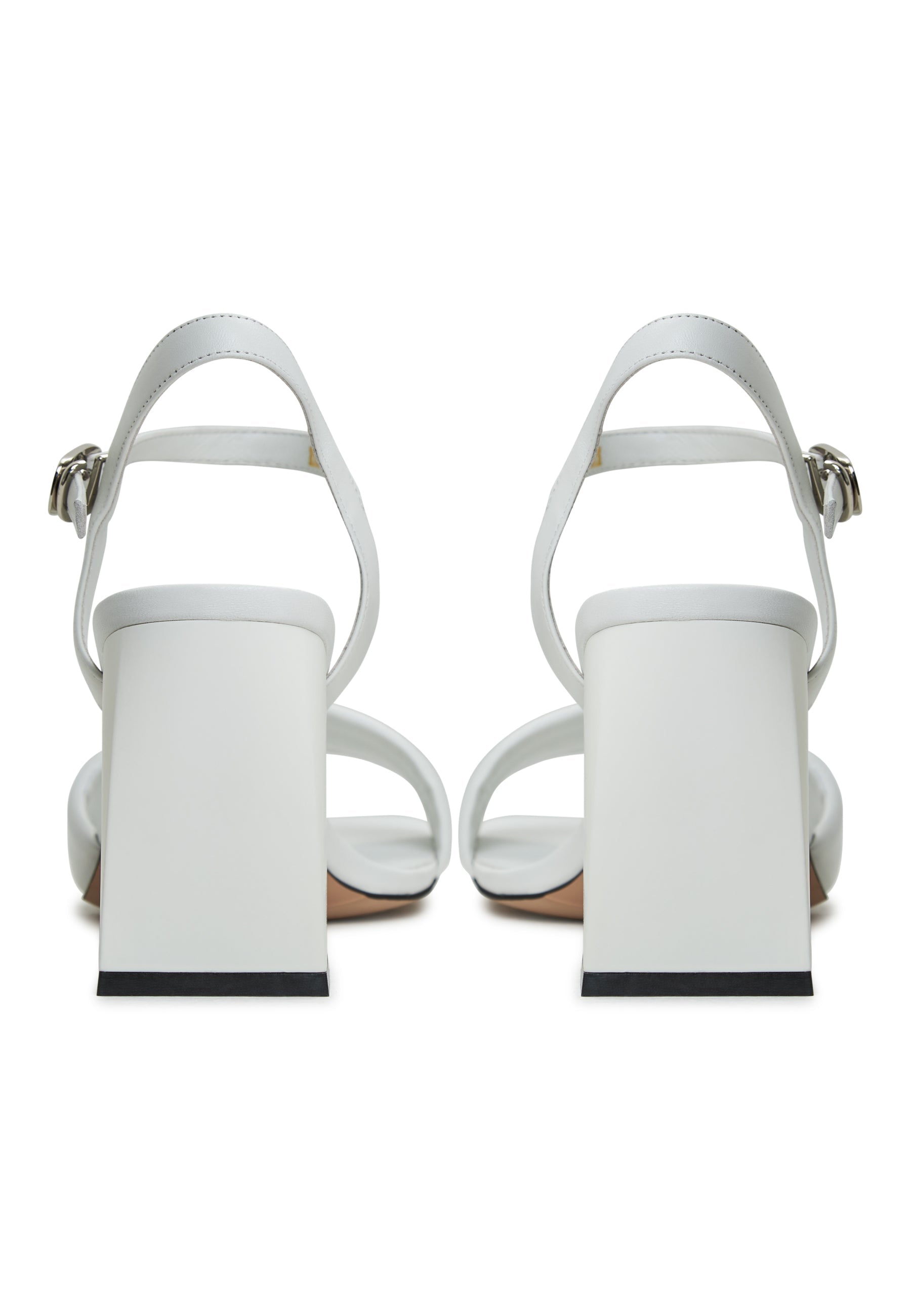 Block Heeled Sandals Aina - White