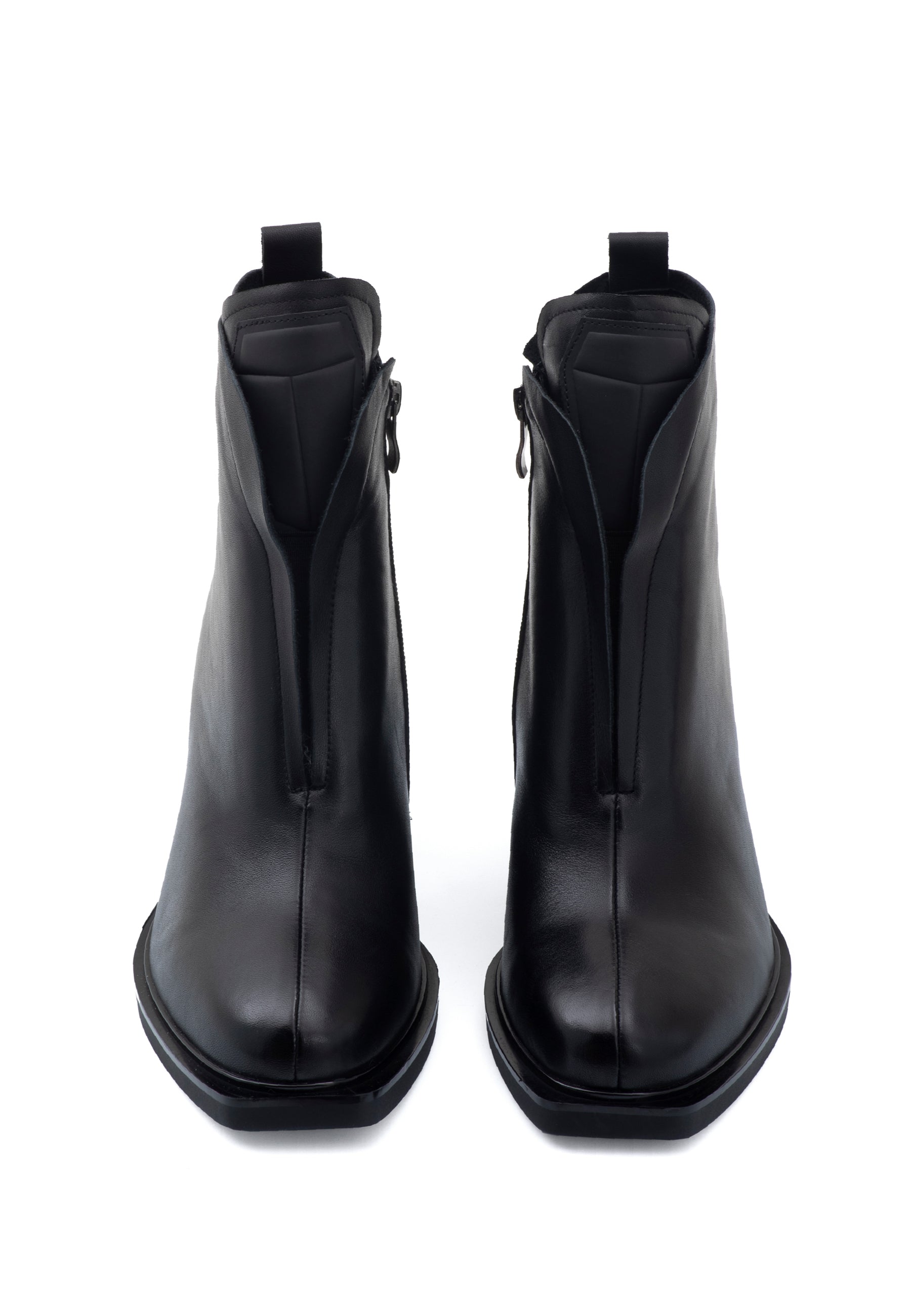 Black Block Heel Ankle Boots - Modern & Sleek Women’s Footwear