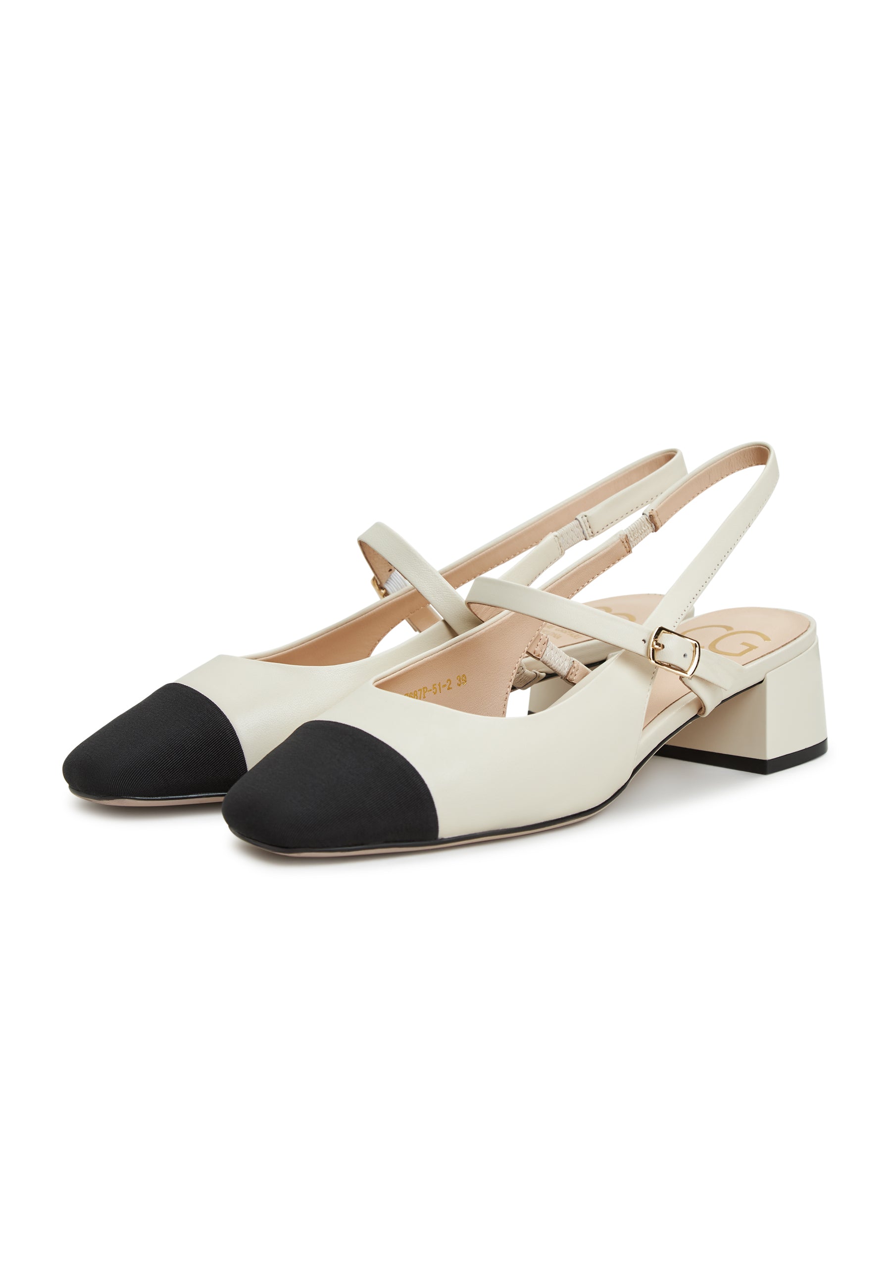 Slingback Blockabsatz Pumps Marisol - Elfenbein