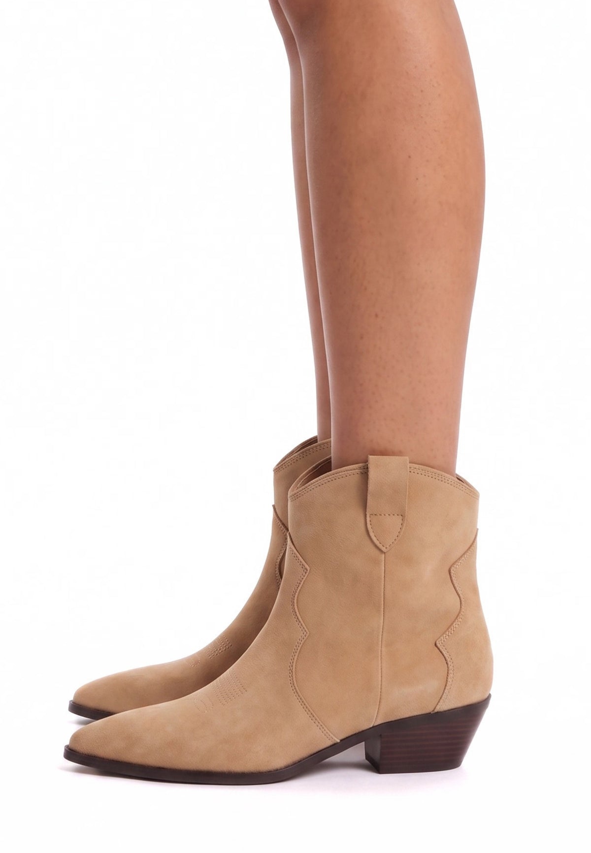 Low-shaft Cowboy Boots Hazel - Beige