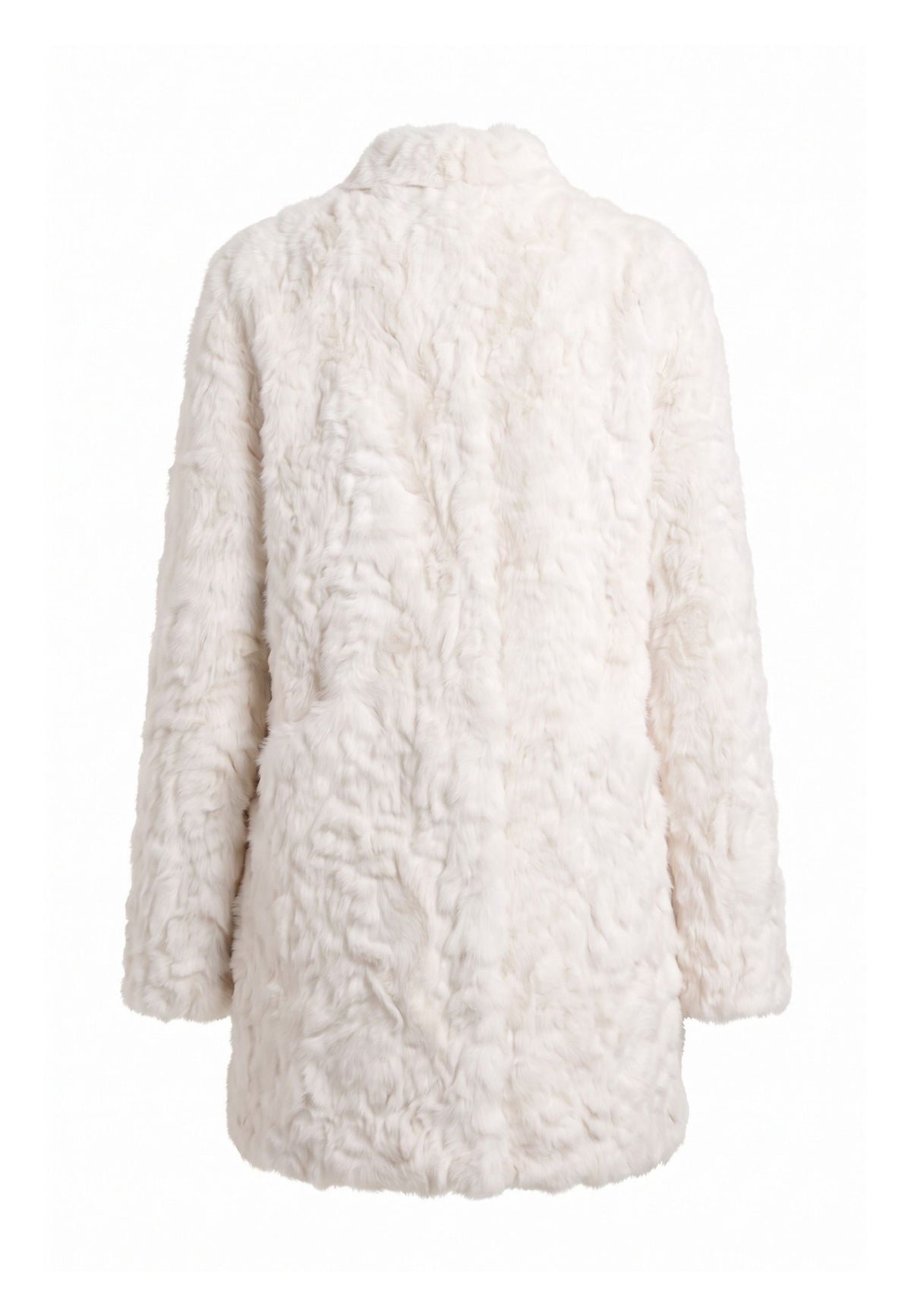 Manteau oversize en fausse fourrure laiteuse