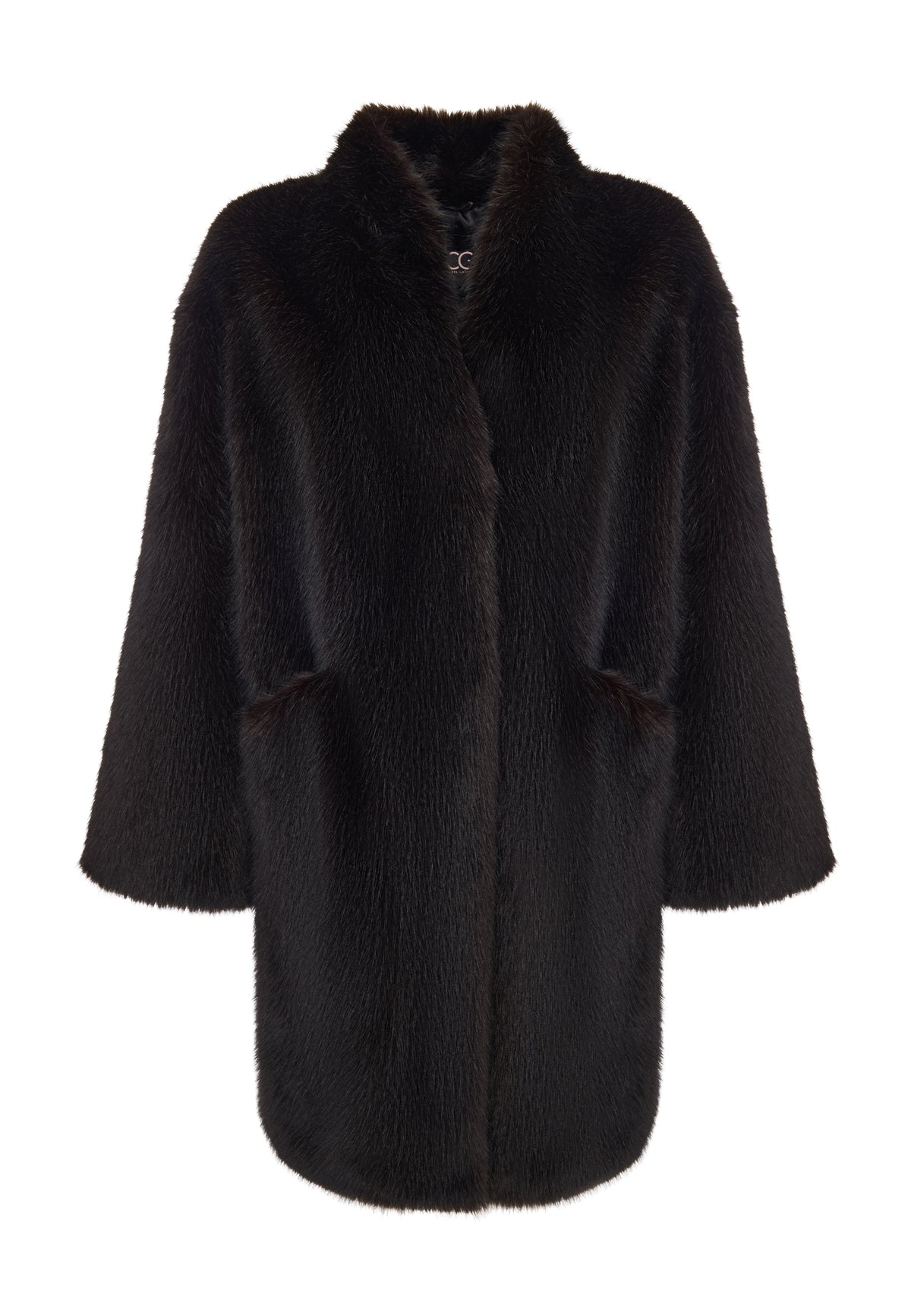 Luxury Dark Brown Faux Fur Jacket