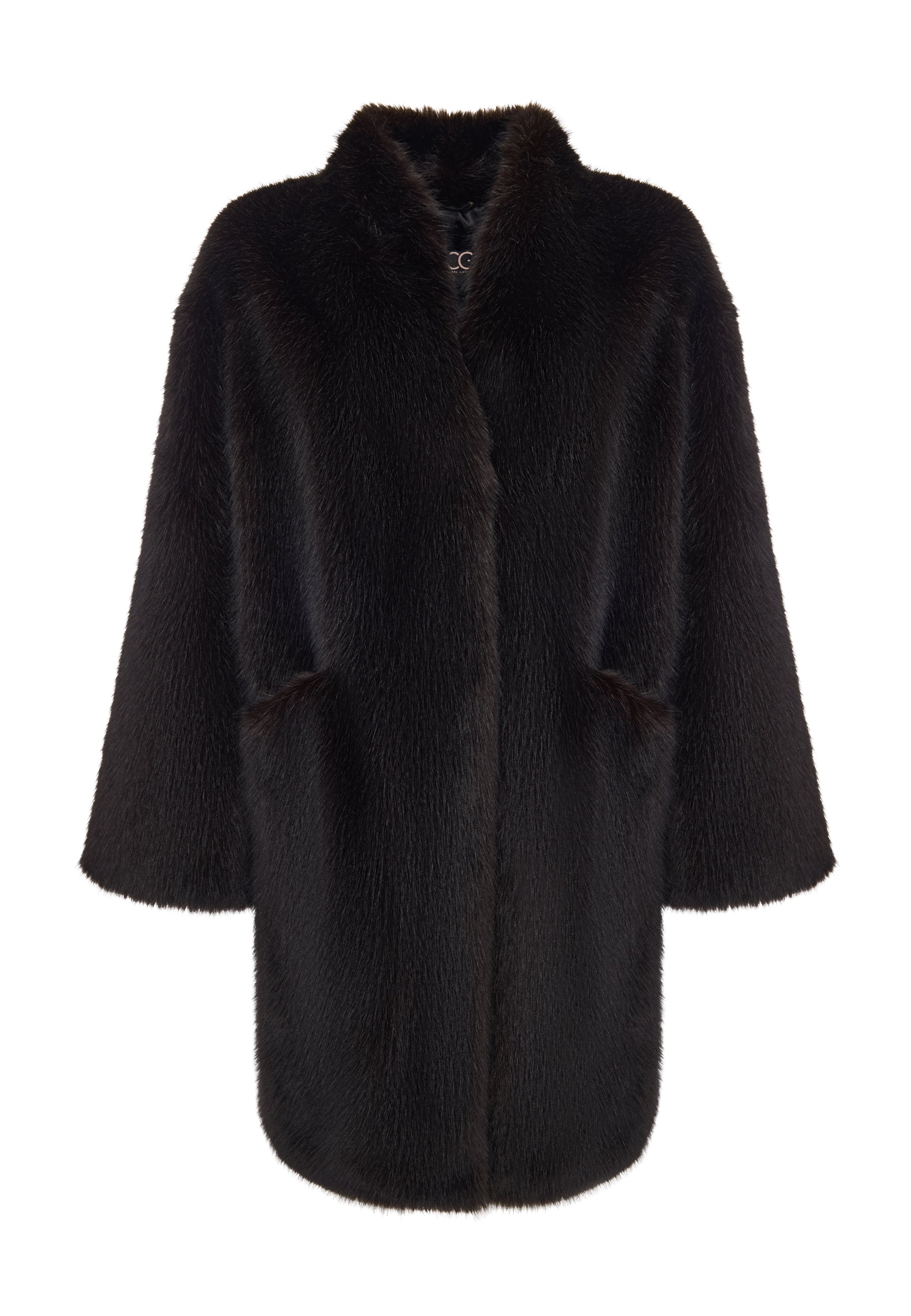 Dark Brown Faux Fur Coat – Long Luxury Winter Jacket