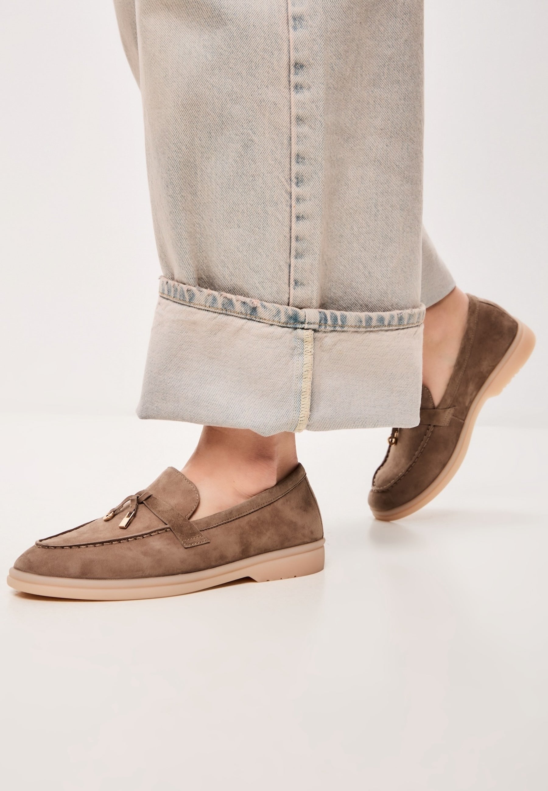 Platform Moccasins Aurelia - Beige