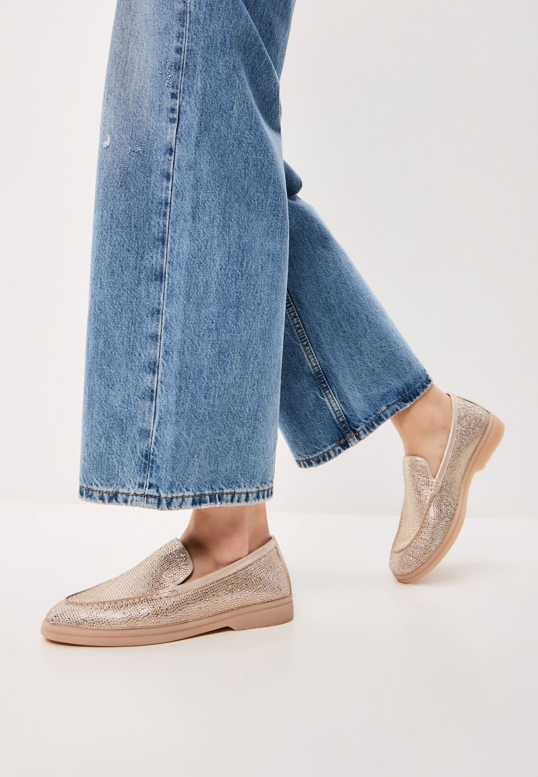 Platform Moccasins Aurea - Beige