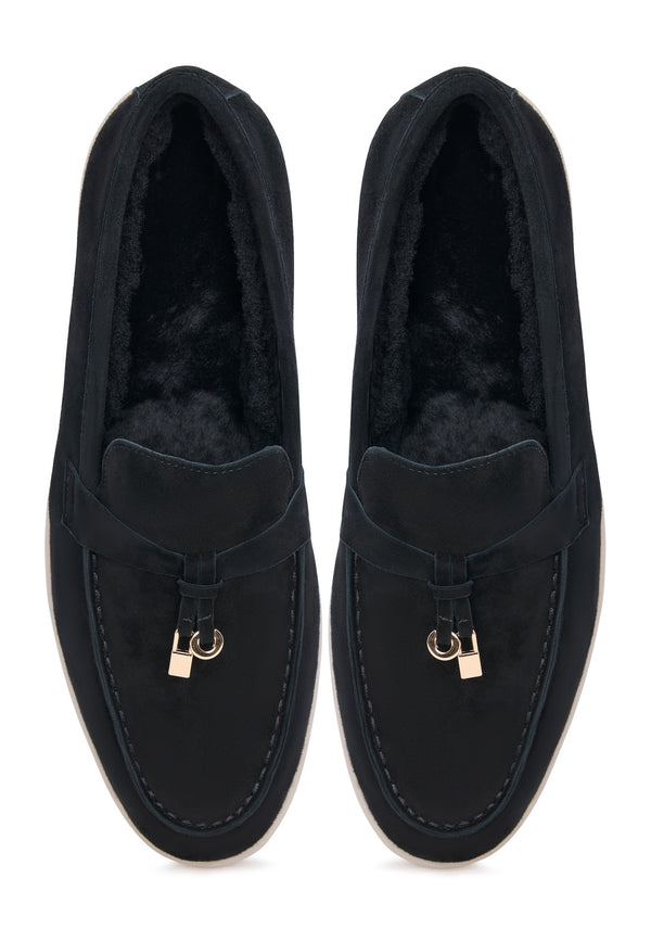 Zimowe mokasyny Aemilia - Czarny