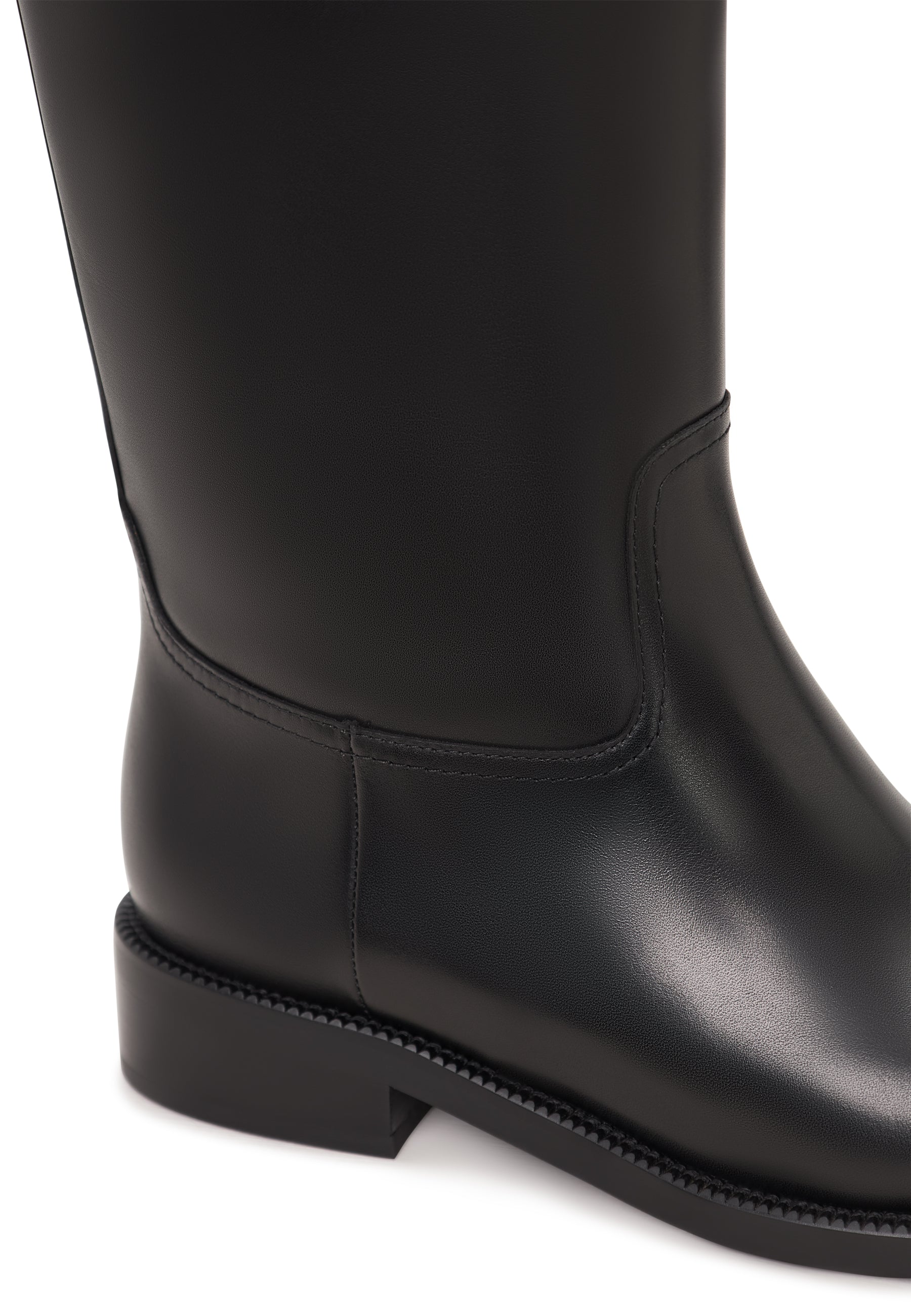 Elegant Riding Boots with Buckle Detail Zoe - Black