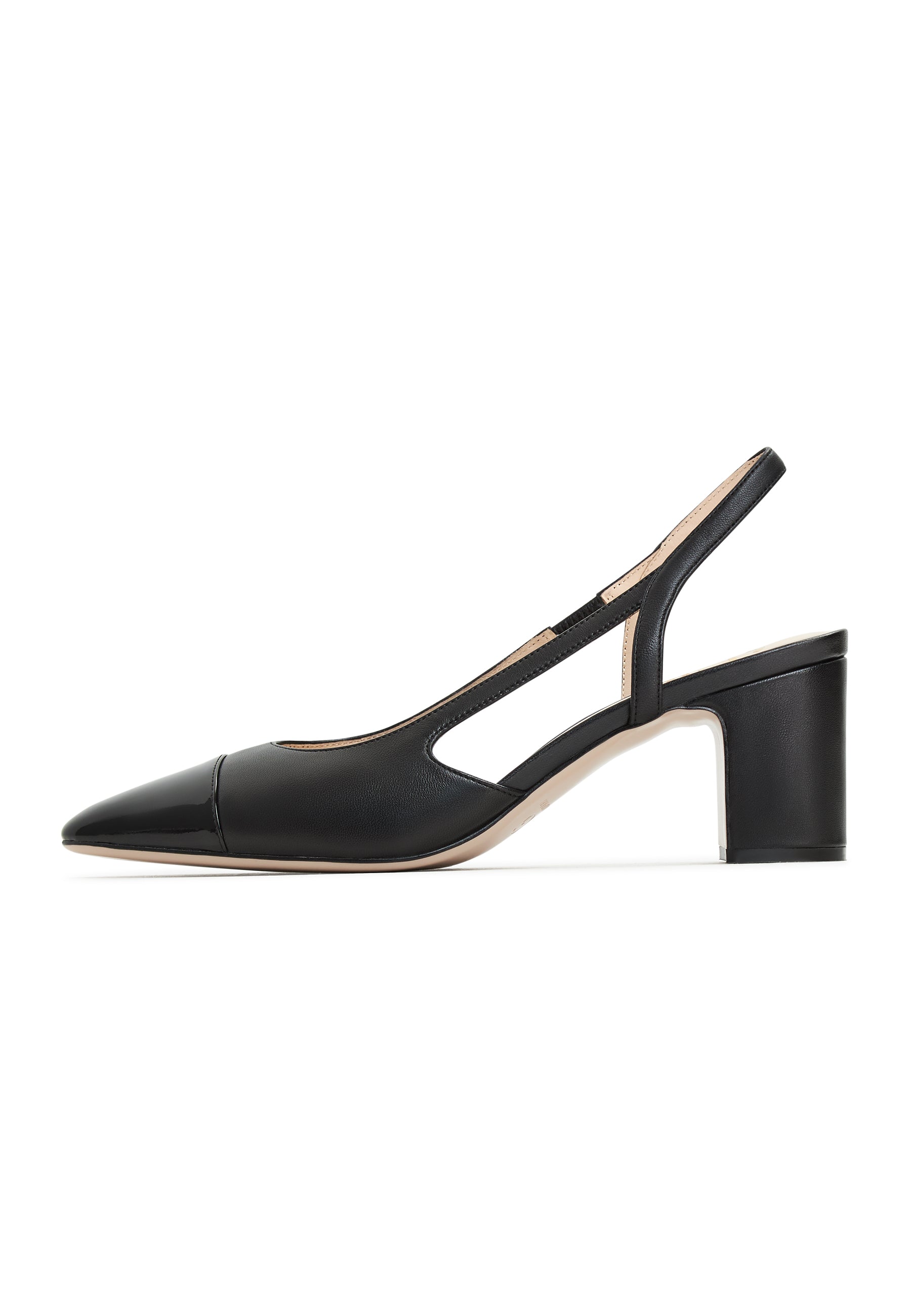 Slingback Block Heels Pumps Jasmine - Black