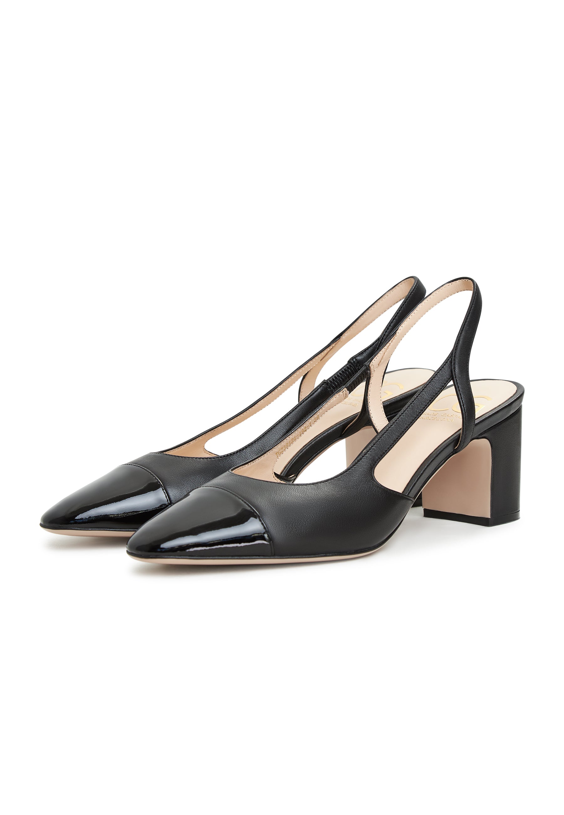 Slingback Block Heels Pumps Jasmine - Black