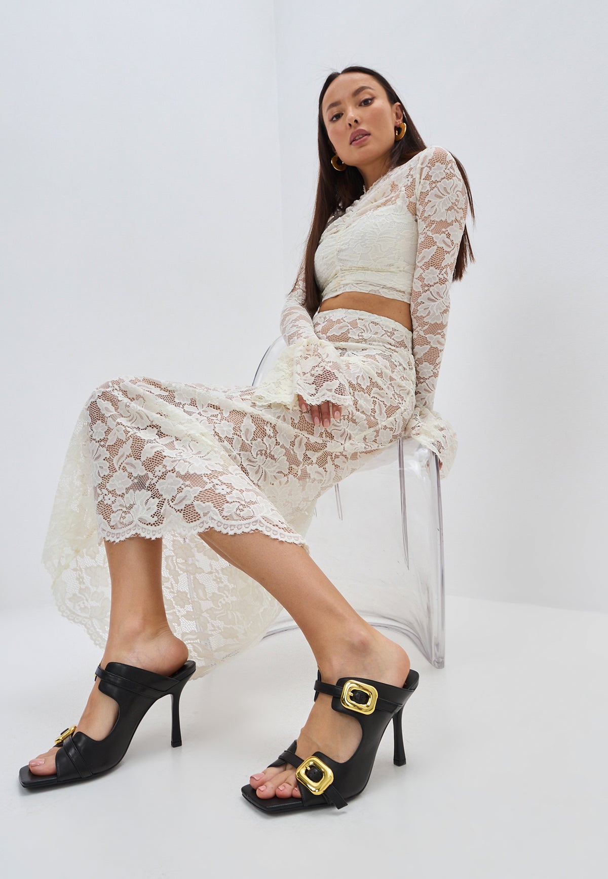 High Heeled Sandals Laura - Black