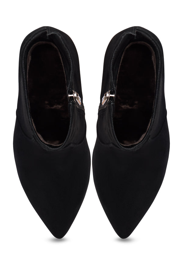 Chic High-Heeled Ankle Boots Cleo - Black