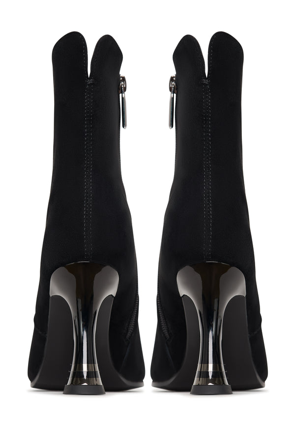 Chic High-Heeled Ankle Boots Cleo - Black