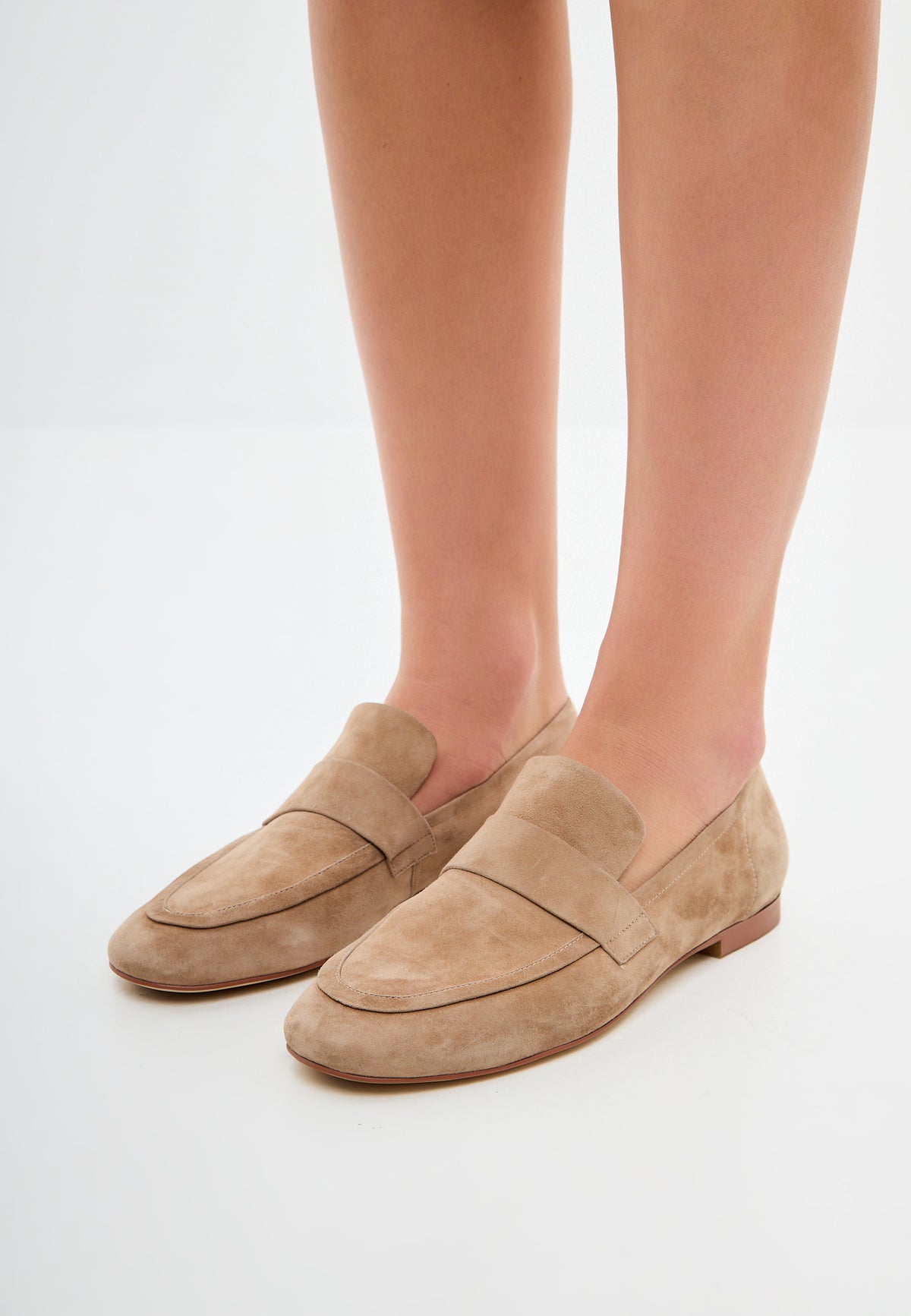 Loafers med blokhæl Diana - Beige