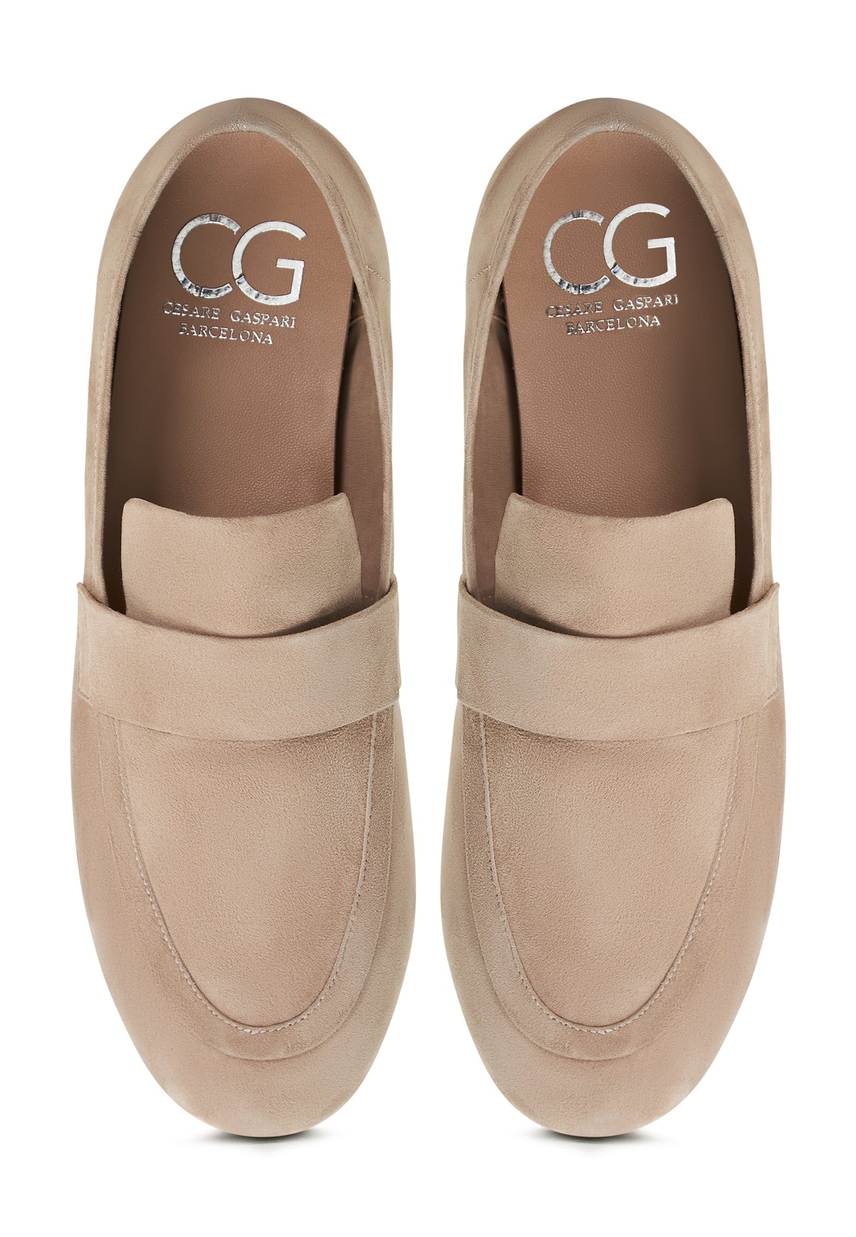 Loafers med blokhæl Diana - Beige